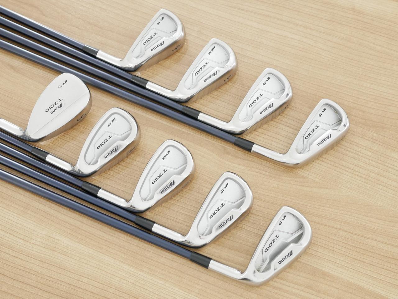 Iron set : Mizuno : ชุดเหล็ก Mizuno T-Zoid MX-15 มีเหล็ก 3-Pw,Sw (9 ชิ้น) ก้านกราไฟต์ Flex S