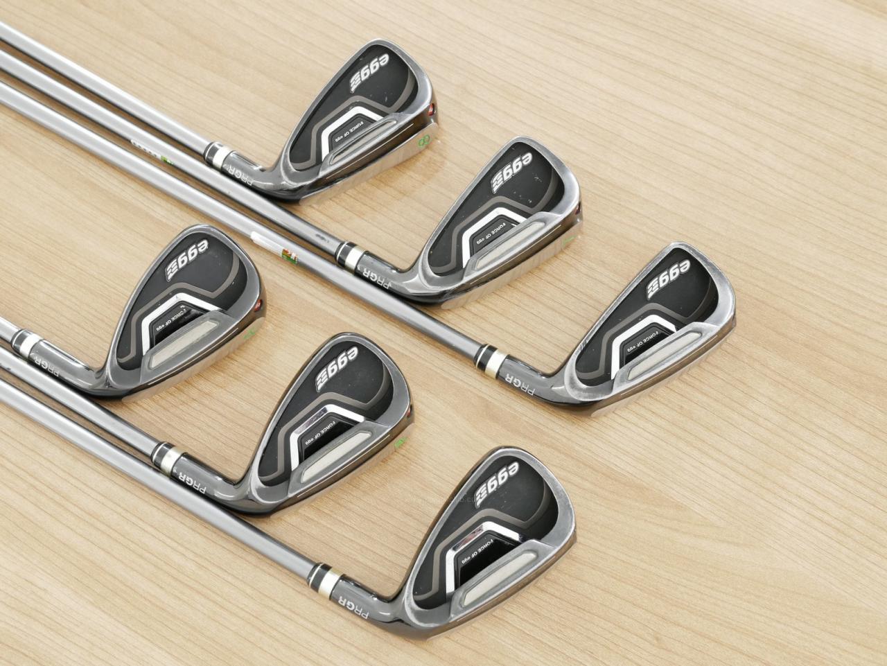 Iron set : PRGR : ชุดเหล็กกระเทย PRGR New Egg Iron (รุ่นปี 2017 ตีง่ายและไกลมาก) มีเหล็ก 6-Pw,Aw (6 ชิ้น) ก้านกราไฟต์ Flex R (M-37)
