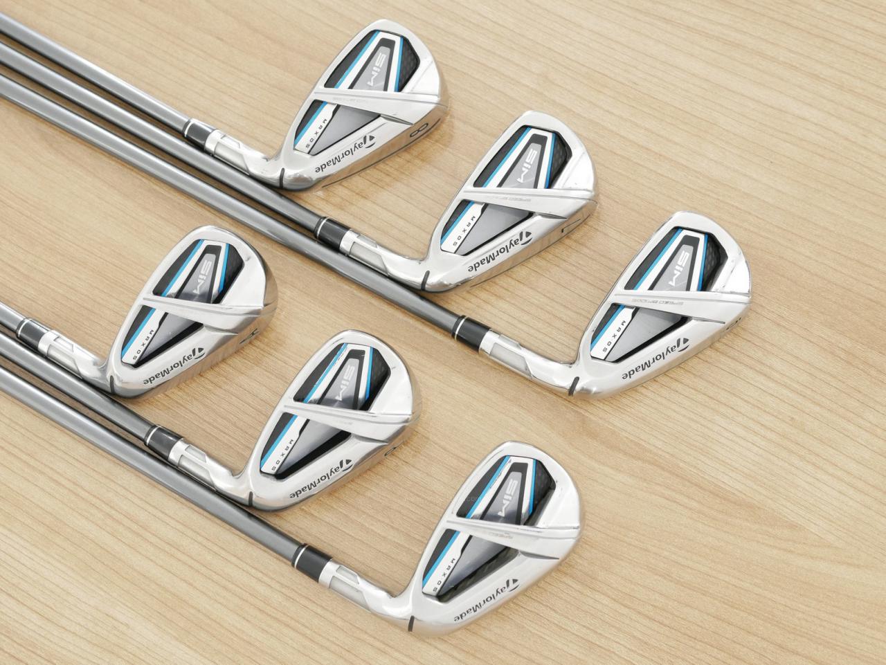Iron set : Taylormade : ชุดเหล็ก Taylormade SIM MAX OS (ออกปี 2020 Japan Spec.) มีเหล็ก 6-Pw,Aw (6 ชิ้น) ก้านกราไฟต์ Mitsubishi Tensei TM60 Flex S