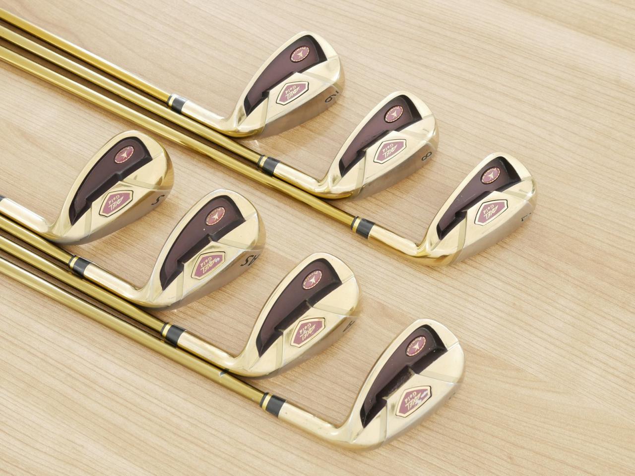 Iron set : Tsuruya : ชุดเหล็ก Tsuruya AXEL Gold Premium II (รุ่นปี 2017 ของใหม่ 6 หมื่นกว่าบาท หน้าเด้งสุดๆ ไกลสุดๆๆ) มีเหล็ก 7-Pw,Aw,As,Sw (7 ชิ้น ครบเซ็ต) ก้านกราไฟต์ Flex R