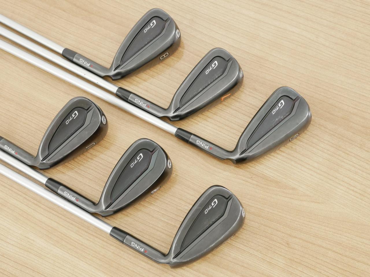 Iron set : Ping : ชุดเหล็ก Ping G710 (ปี 2021 Japan Spec. ใบใหญ่ ง่ายที่สุด ไกลที่สุดของ Ping) มีเหล็ก 6-Pw,Aw (6 ชิ้น) ก้านกราไฟต์ Fujikura MCI 80 Flex R