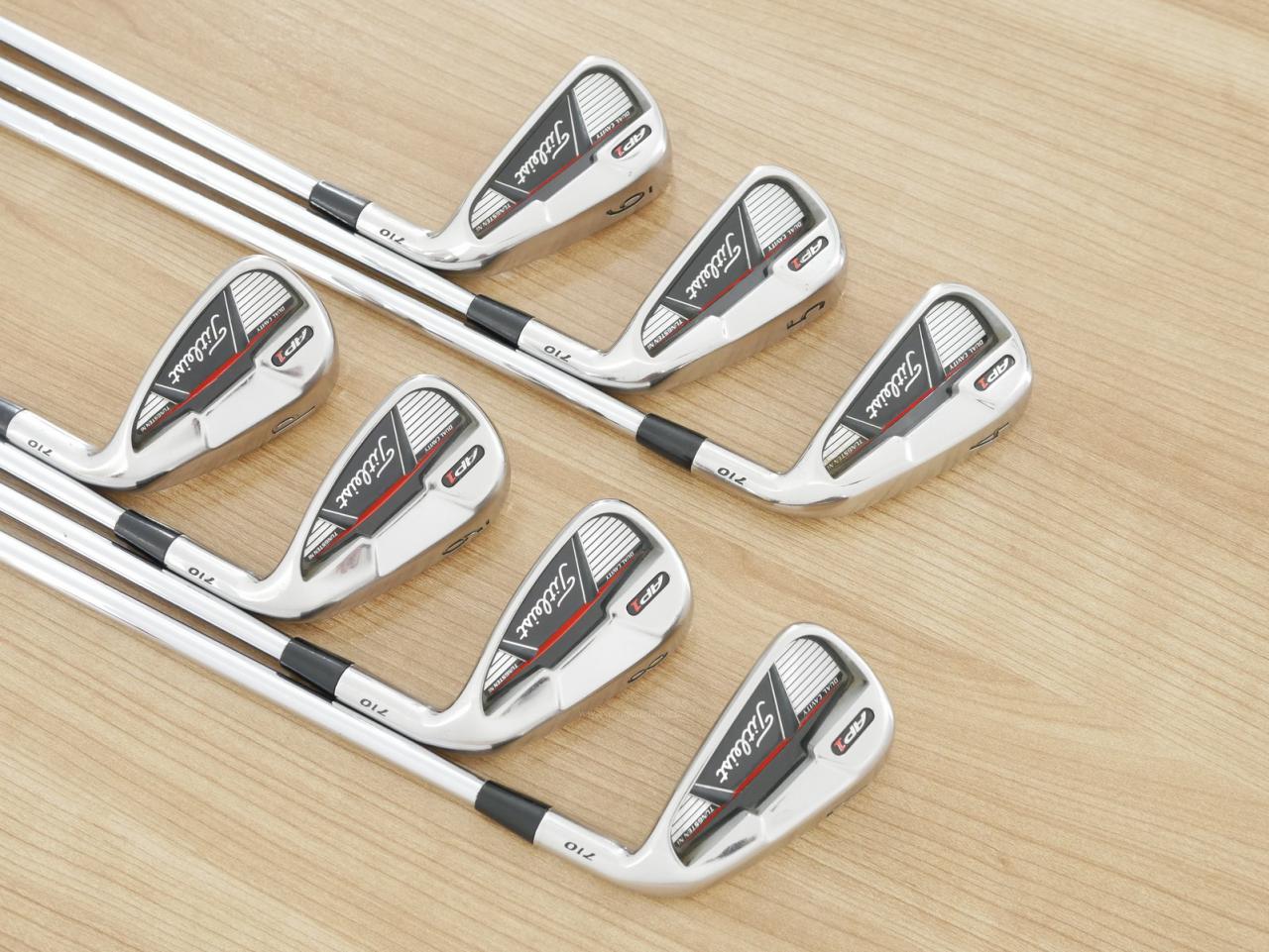 Iron set : Titleist : ชุดเหล็ก Titleist AP1 710 มีเหล็ก 4-Pw (7 ชิ้น) ก้านเหล็ก NS Pro 950 Flex R