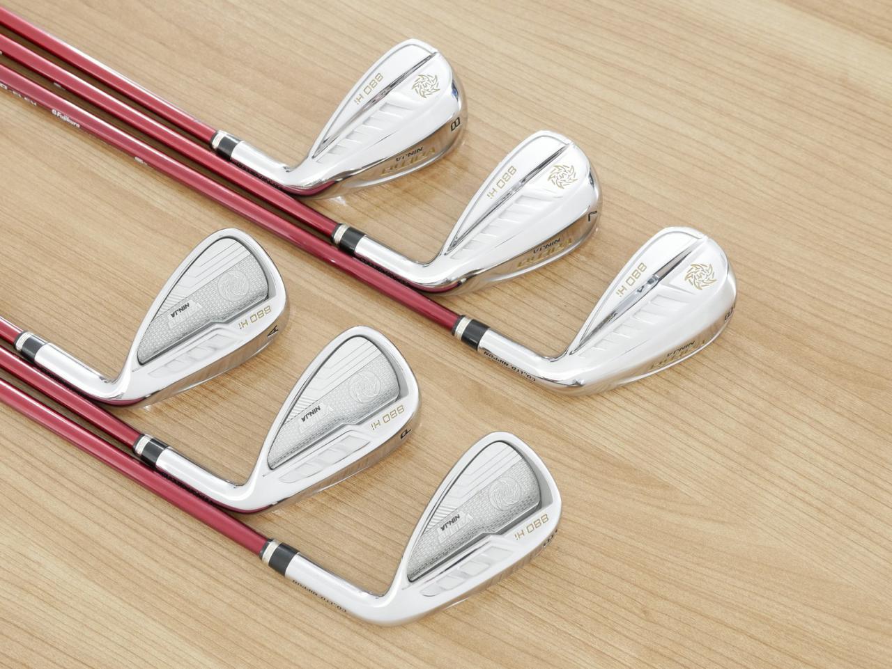 Iron set : Katana : ชุดเหล็ก Katana Voltio NINJA 880Hi Silver (รุ่นท็อปสุด ปี 2018 ตีง่าย ไกล สวยมากๆ) มีเหล็ก 6-Pw,Aw (6 ชิ้น) ก้านกราไฟต์ Fujikura Speeder 361 Flex R