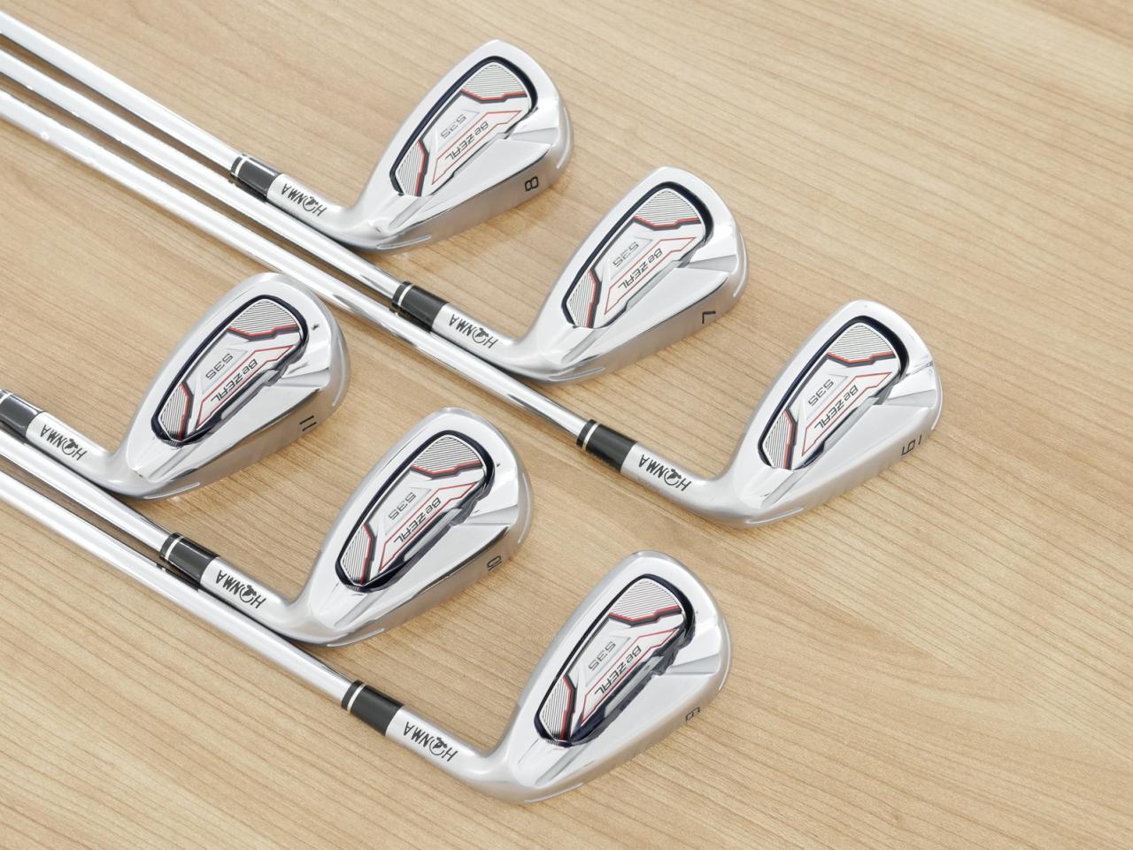 Iron set : Honma : ชุดเหล็ก Honma Bezeal 535 (ปี 2019 รุ่นนี้ใบใหญ่ที่สุดของ Honma) มีเหล็ก 6-11 (6 ชิ้น) ก้านเหล็ก NS Pro 950 Flex R
