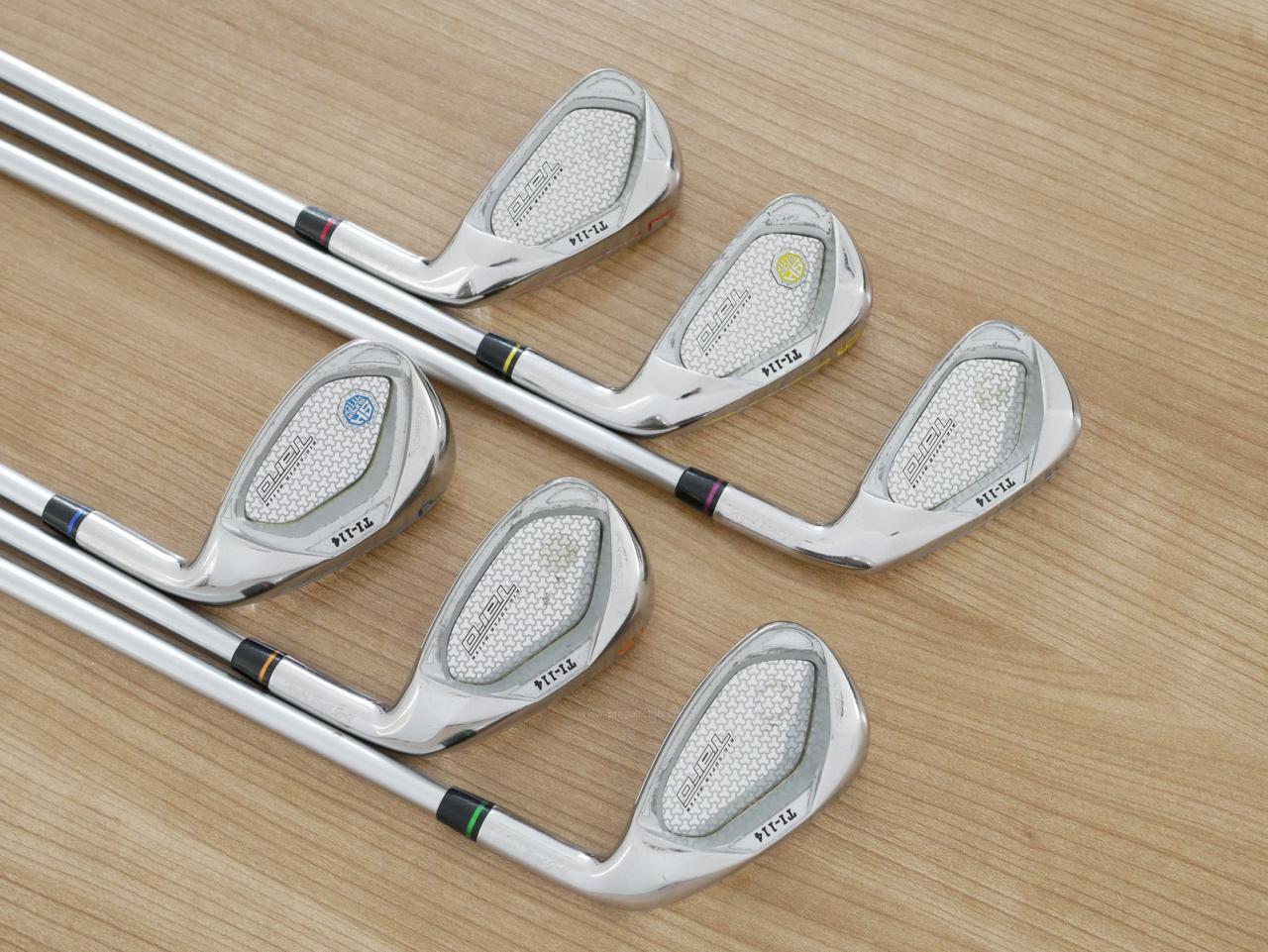 Iron set : Kasco : **มีตำหนิ** ชุดเหล็ก Kasco TARO Big Super Hyten (หน้าเด้ง ตีง่าย ไกล) มีเหล็ก 5-Pw (6 ชิ้น) ก้านกราไฟต์ Flex R