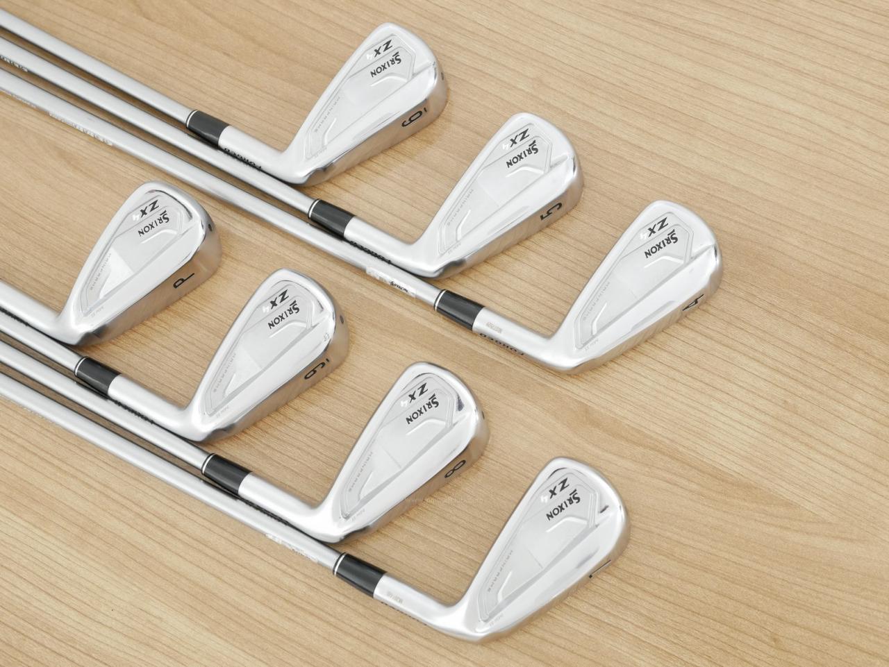 Iron set : Other Brand : ชุดเหล็ก Srixon ZX4 MK II (รุ่นปี 2023 ตีง่าย ไกล) มีเหล็ก 4-Pw (7 ชิ้น) ก้านกราไฟต์ Mitsubishi Diamana ZX-II 60 Flex S