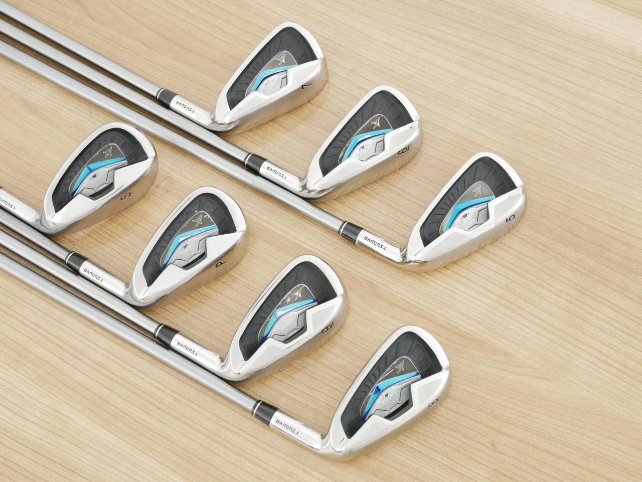 Iron set : Tsuruya : ชุดเหล็ก Tsuruya AXEL BL (ตีง่าย ไกล หน้าเด้ง) มีเหล็ก 5-Pw,Sw (7 ชิ้น) ก้านกราไฟต์ Flex R