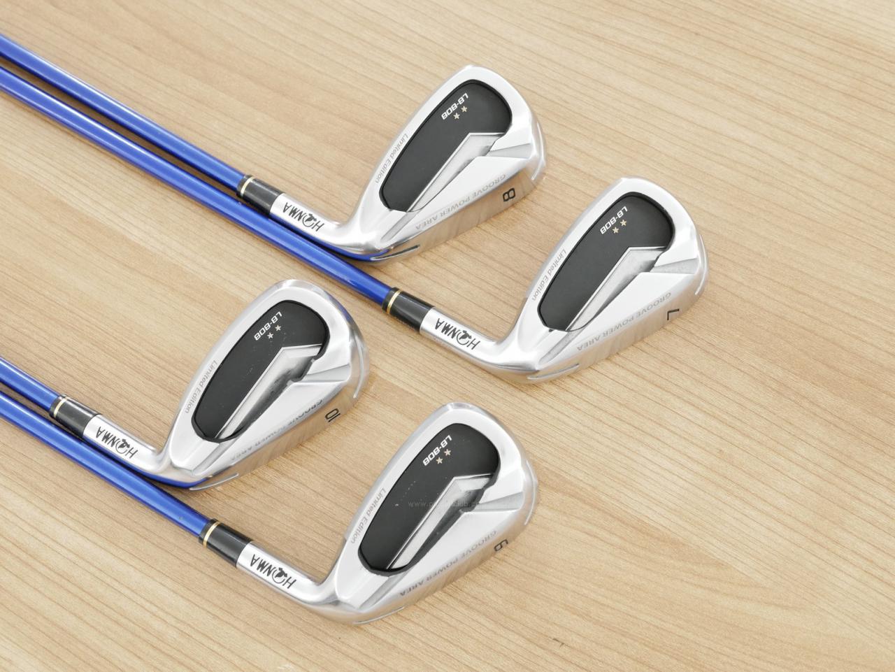 Iron set : Honma : ชุดเหล็ก Honma LB-808 Limited Edition (ปี 2018 ใบใหญ่ หน้าเด้ง ตีง่ายมาก) มีเหล็ก 7-10 (4 ชิ้น) ก้านกราไฟต์ Honma LB-2000 AQ8 Flex SR (2 ดาว)