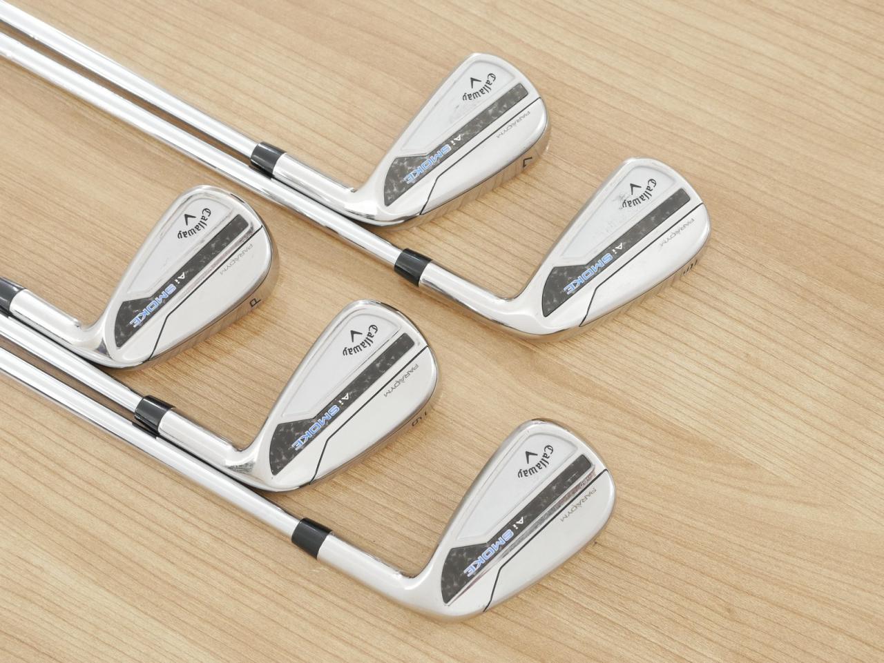 Iron set : Callaway : ชุดเหล็ก Callaway Paradym Ai Smoke (ออกปี 2024 ตีง่ายมาก ไกล Japan Spec.) มีเหล็ก 6-Pw (5 ชิ้น) ก้านเหล็ก NS Pro 950 Neo Flex S