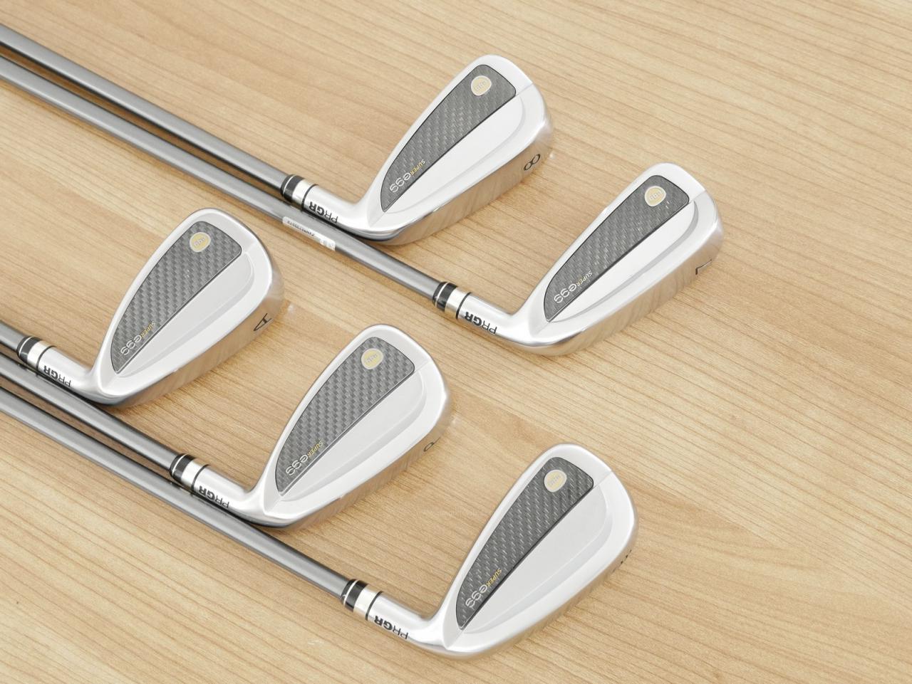 Iron set : PRGR : ชุดเหล็กกระเทย PRGR Super Egg Iron (รุ่นปี 2023 ตัวท๊อปสุด หน้าเด้งเกินกฏ ใช้แข่งไม่ได้ ตีไกลมากๆ) มีเหล็ก 7-Pw,Aw (5 ชิ้น) ก้านกราไฟต์ Flex R (M-37)