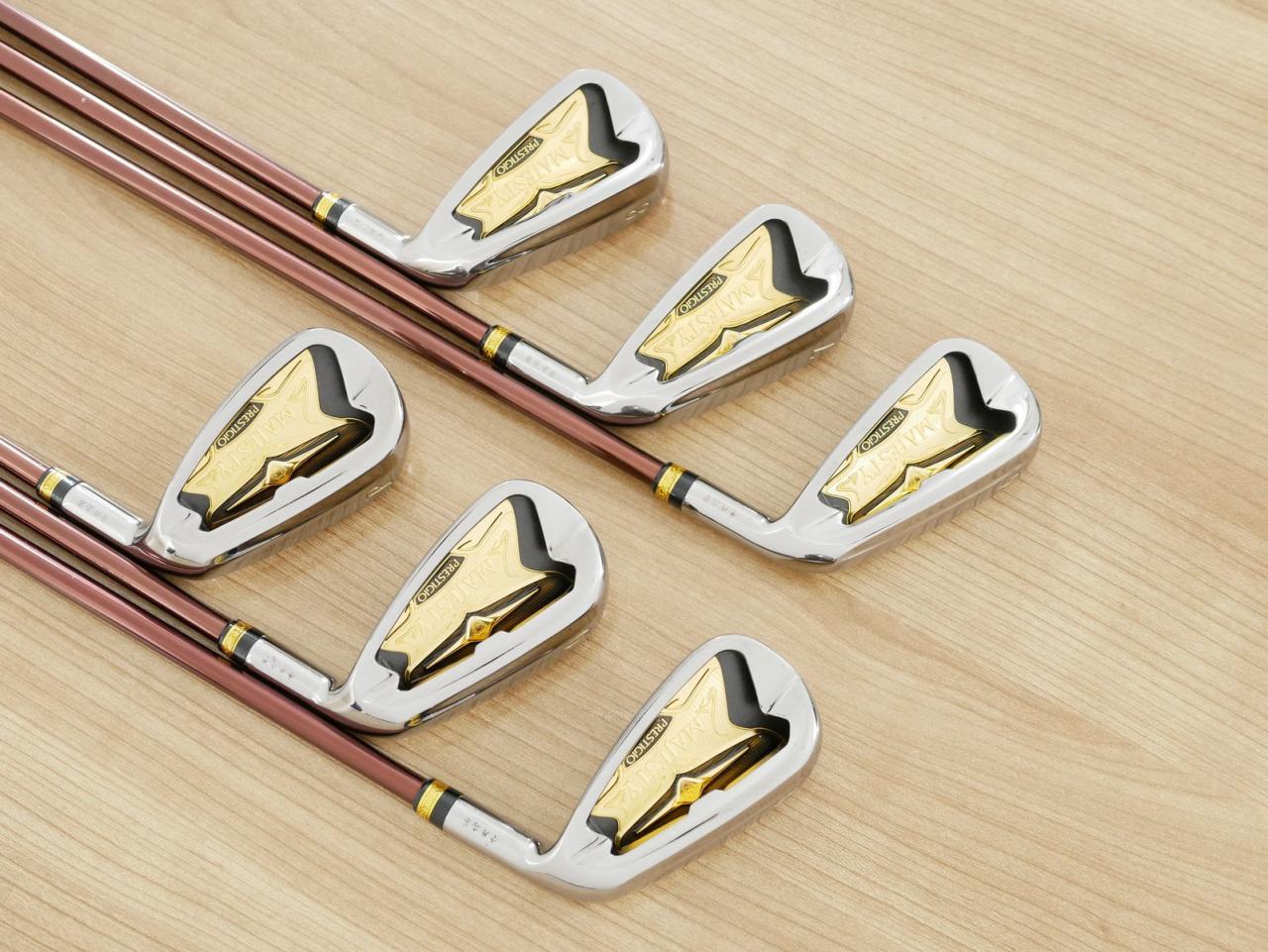 Iron set : Maruman : ชุดเหล็ก Maruman Majesty Prestigio X (รุ่นท๊อปสุด ปี 2020 หน้าเด้ง ตีไกลมาก ของใหม่ 1.2 แสนบาท) มีเหล็ก 6-10,Pw (6 ชิ้น เทียบเท่า 5-Pw) ก้านกราไฟต์ Flex R2