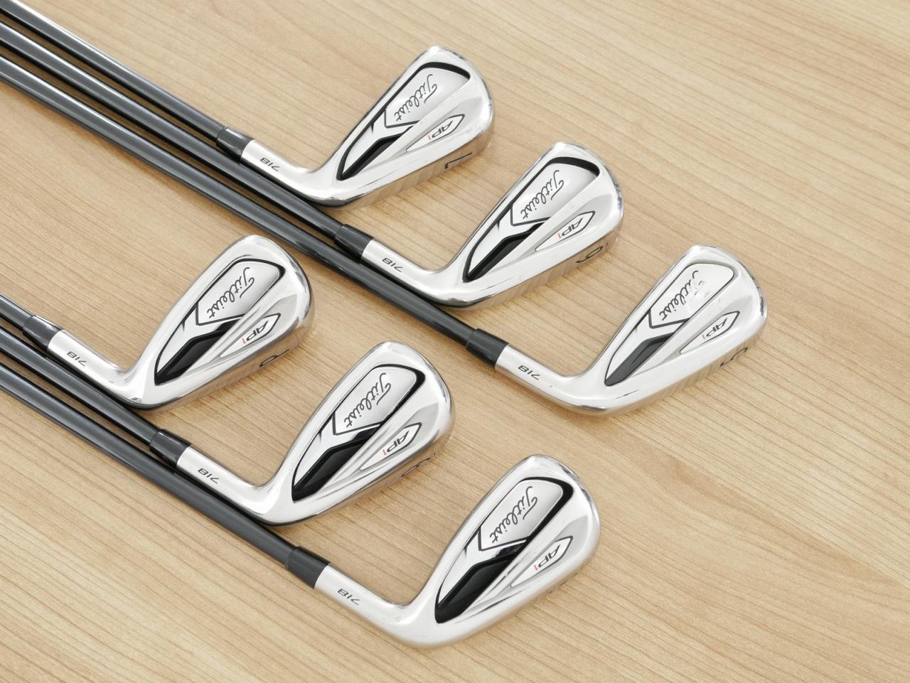 Iron set : Titleist : ชุดเหล็ก Titleist AP1 718 (ออกปี 2018) มีเหล็ก 5-Pw (6 ชิ้น) ก้านกราไฟต์ Fujikura MCI 60 Flex S