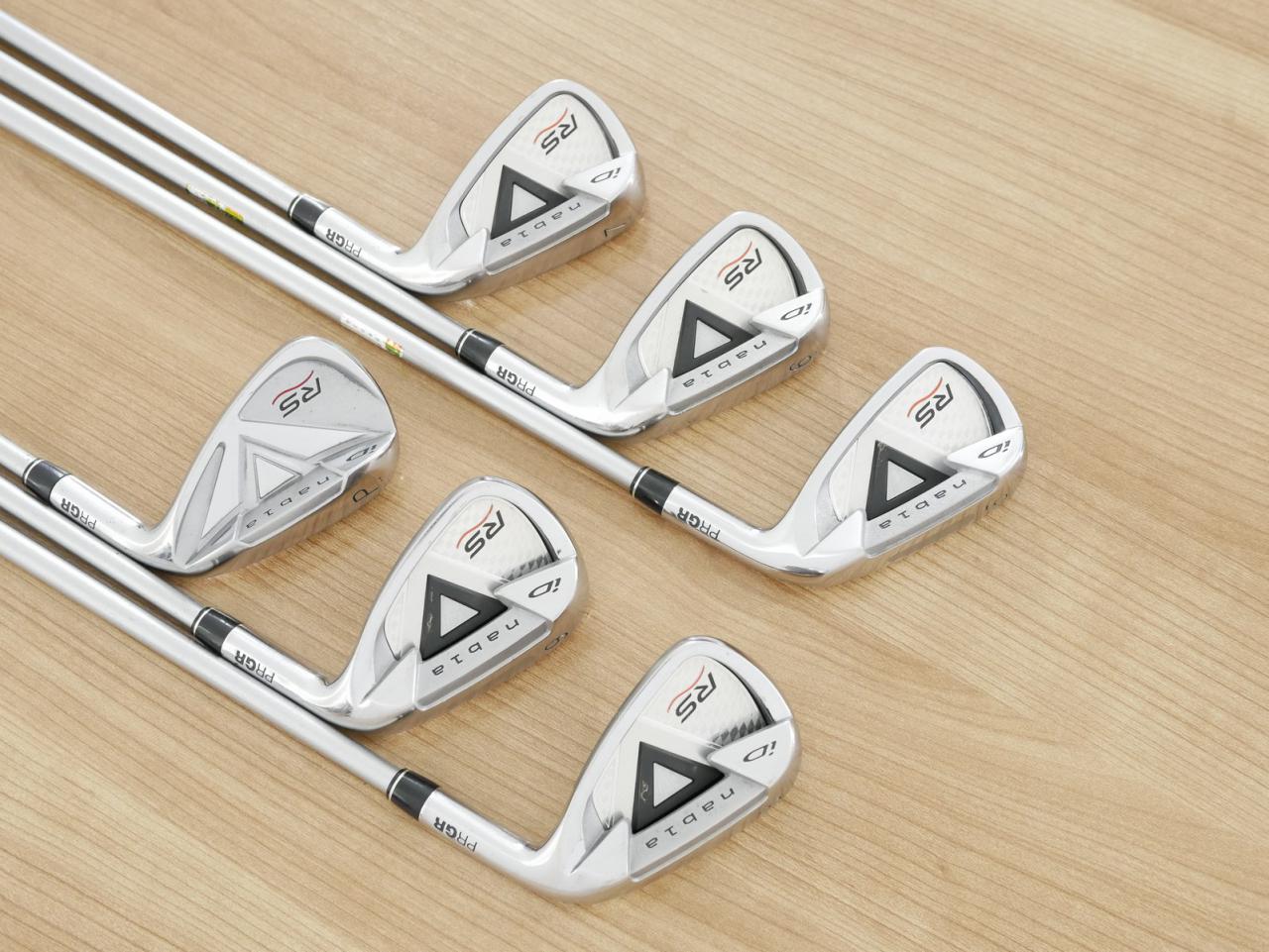 Iron set : PRGR : ชุดเหล็ก PRGR ID Nabla RS Titan Face (ปี 2015 หน้าเด้ง ตีไกล) มีเหล็ก 5-Pw (6 ชิ้น) ก้านกราไฟต์ Mitsubishi Rayon M-40 (Flex SR)