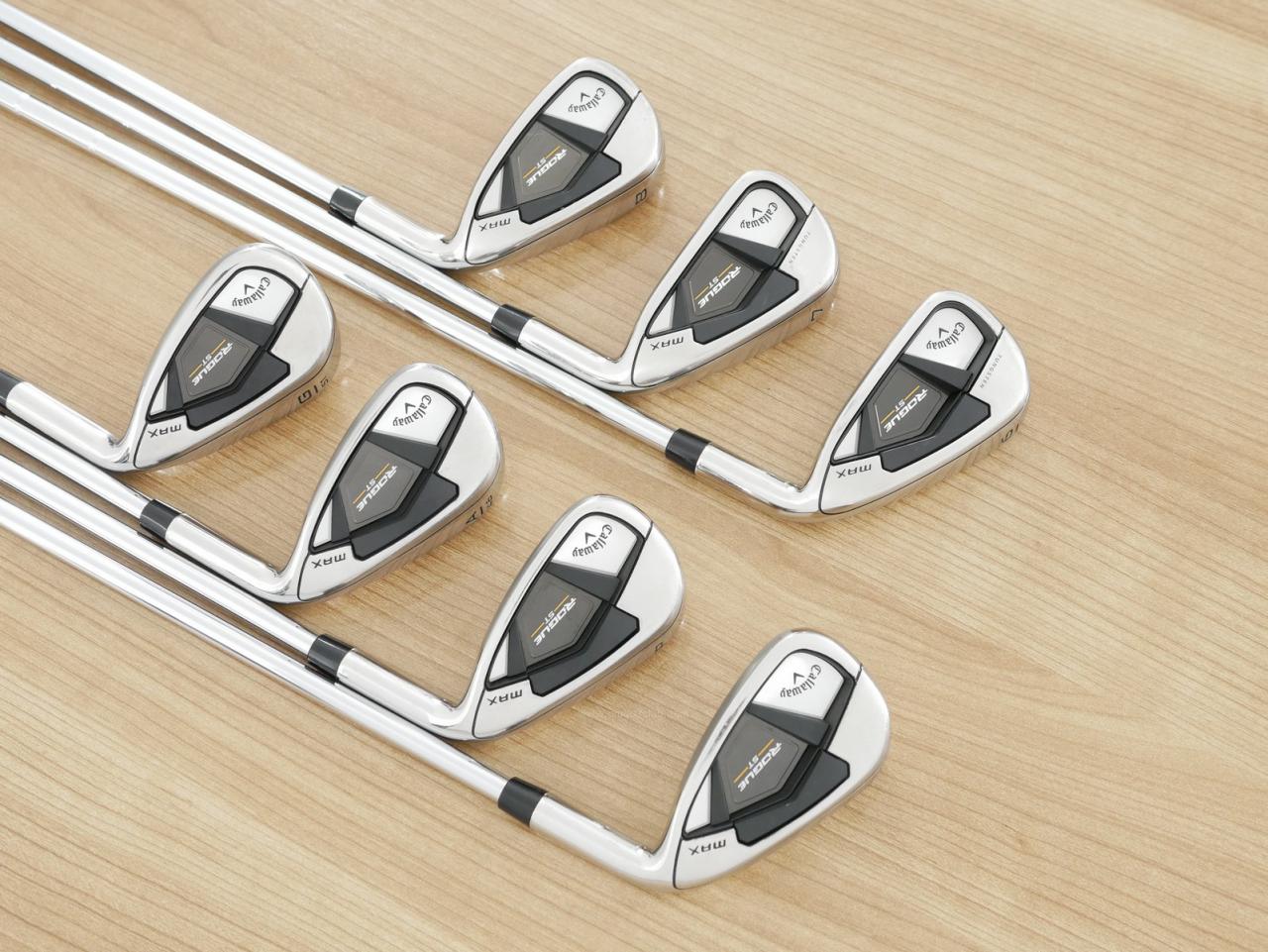Iron set : Callaway : ชุดเหล็ก Callaway Rogue ST Max (ออกปี 2022 ตีง่าย ไกลมาก) มีเหล็ก 6-Pw,Aw,Gw (7 ชิ้น) ก้านเหล็ก Dynamic Gold 95 S200