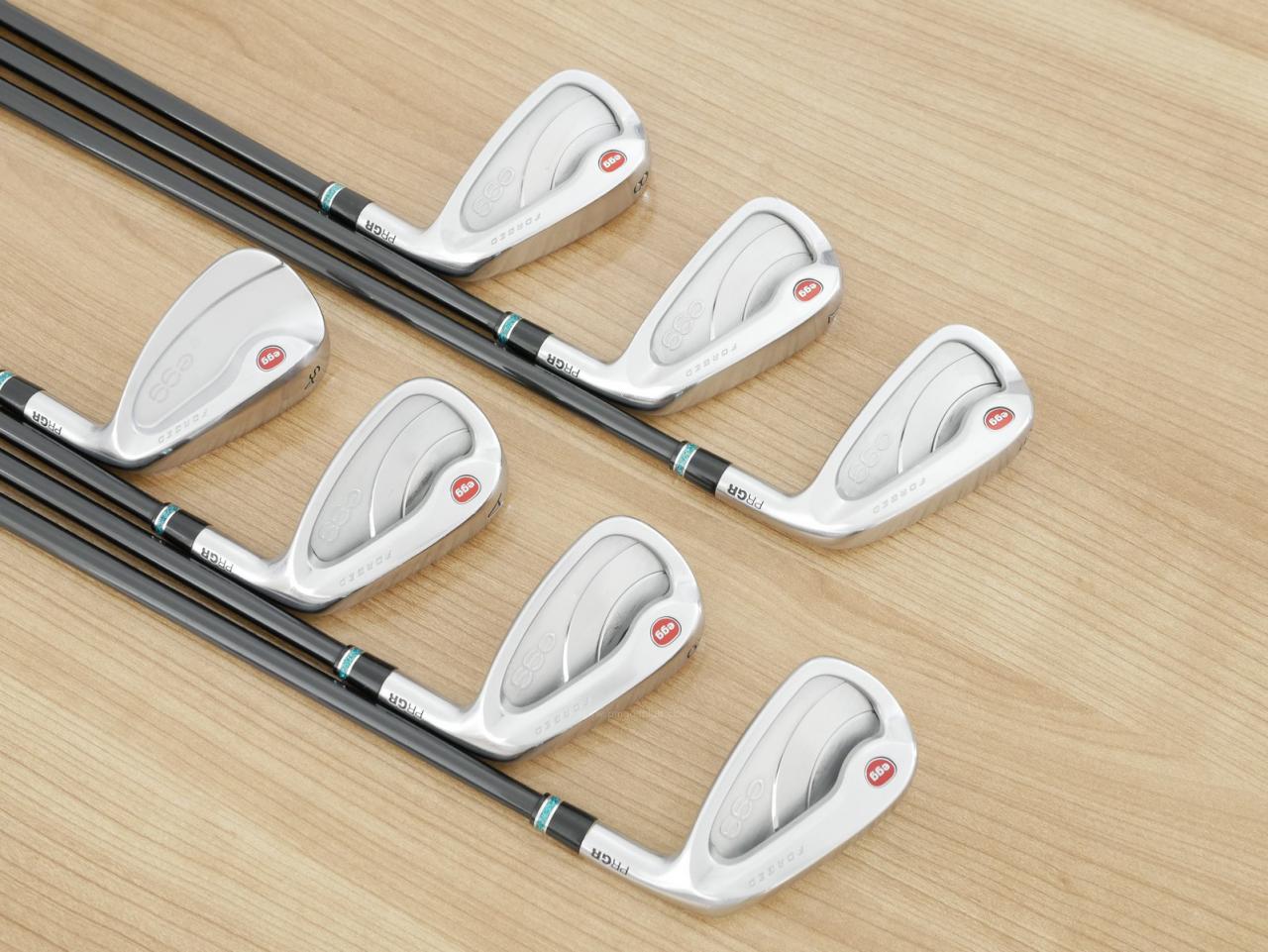 Iron set : PRGR : ชุดเหล็กกระเทย PRGR NEW Egg Forged (รุ่นปี 2020 ตีง่ายและไกลมากๆ เด้งสุดๆ COR 0.82) มีเหล็ก 6-Pw,Aw,As (7 ชิ้น) ก้านกราไฟต์ UST Mamiya ATTAS FF 85 Flex S