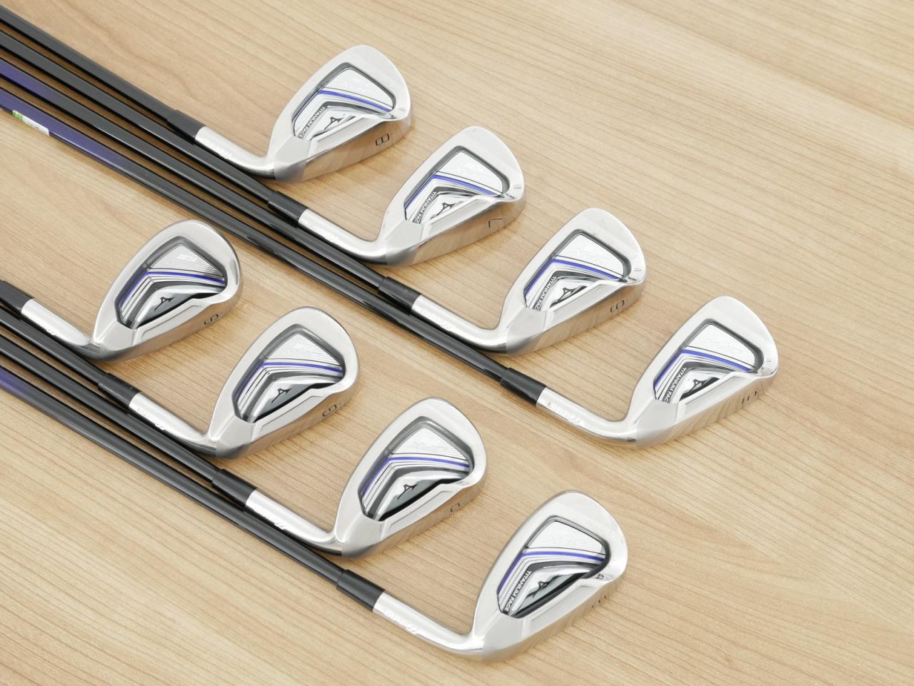 Iron set : Mizuno : ชุดเหล็ก Mizuno JPX EIII SV Titanium (ตัวท้อป ใบใหญ่ที่สุดของ Mizuno ตีง่ายมาก หน้าเด้ง ตีไกล) มีเหล็ก 5-Pw,Aw,Sw (8 ชิ้น) ก้านกราไฟต์ Flex SR