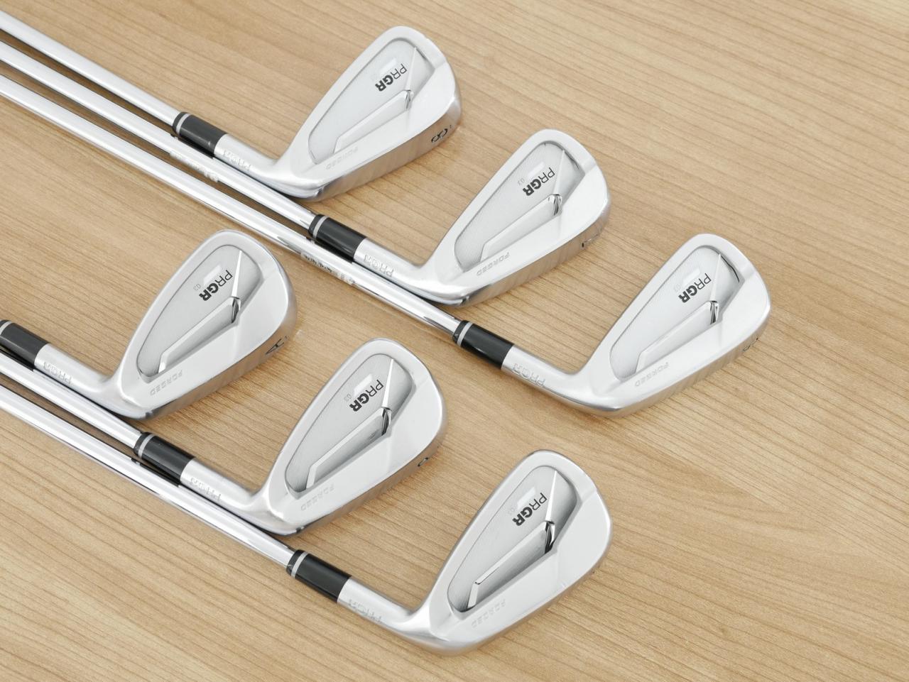 Iron set : PRGR : ชุดเหล็ก PRGR 03 Forged (รุ่นปี 2023 ตีง่าย ไกลมากๆๆ) มีเหล็ก 6-Pw,AW (6 ชิ้น) ก้านเหล็ก NS Pro 85 Flex SR (M-40)