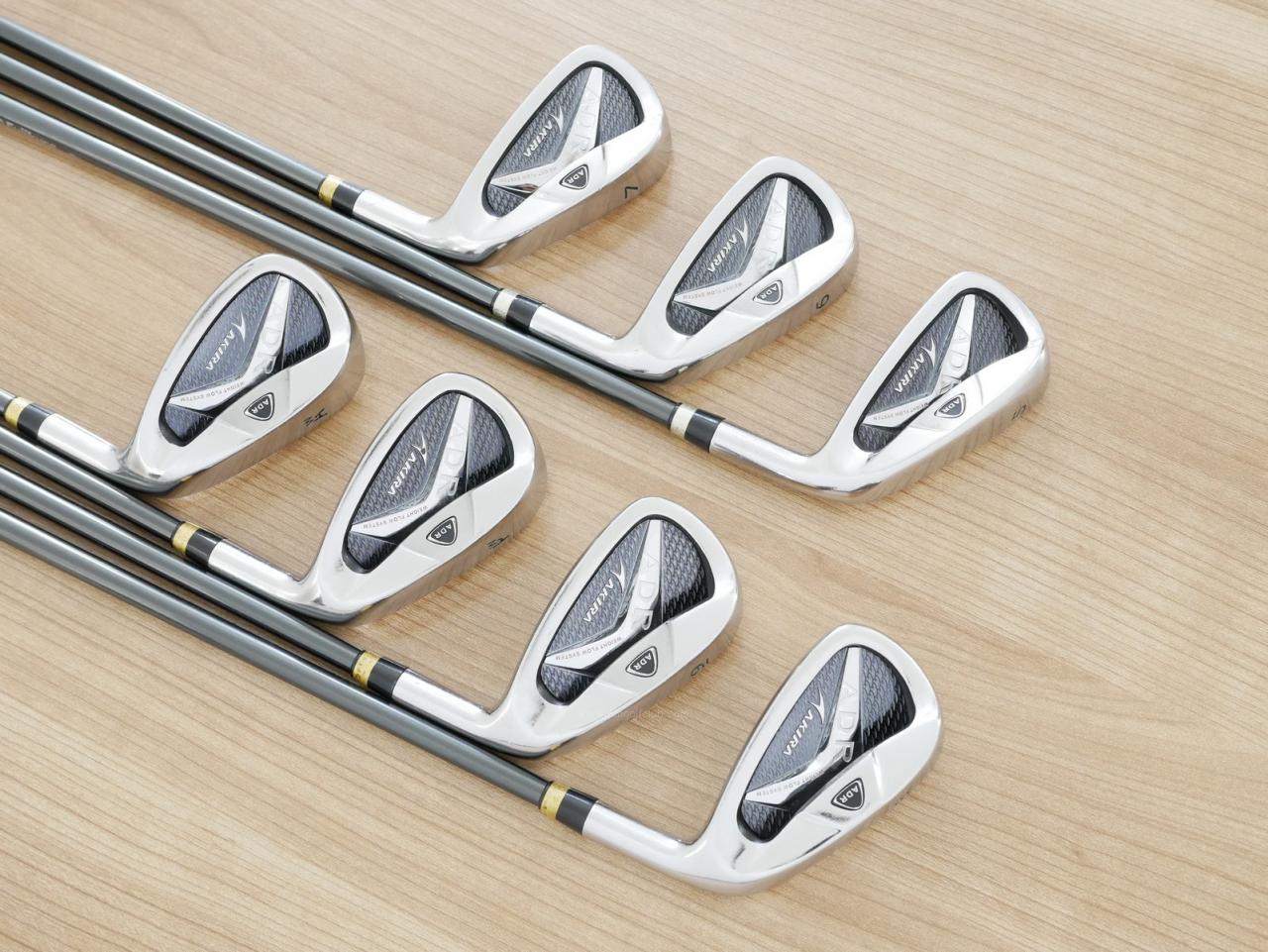 Iron set : Other Brand : ชุดเหล็ก Akira ADR (ใบใหญ่ หน้าเด้ง ไกล) มีเหล็ก 5-Pw,Aw (7 ชิ้น) ก้านกราไฟต์ Fujikura Motore Speeder 60i Flex R