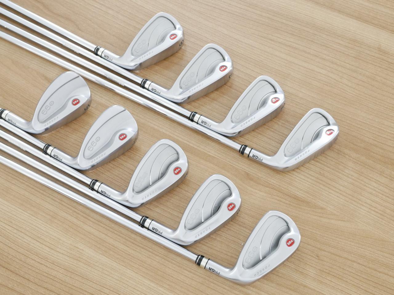Iron set : PRGR : ชุดเหล็กกระเทย PRGR NEW Egg Forged (รุ่นปี 2020 ตีง่ายและไกลมากๆ เด้งสุดๆ COR 0.82) มีเหล็ก 5-Pw,Aw,As,Sw (9 ชิ้น) ก้านเหล็ก NS Pro 075 Flex R (M37)