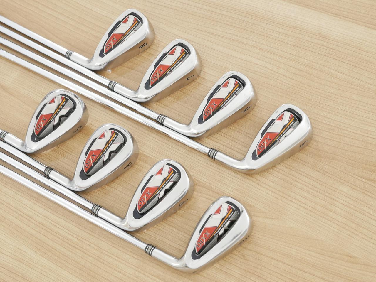 Iron set : XXIO : ชุดเหล็ก XXIO 10 Red (ปี 2019 ตีง่ายมากๆ ไกลมากๆ) มีเหล็ก 5-Pw,Aw,Sw (8 ชิ้น) ก้านเหล็ก NS Pro 870 DST Flex R