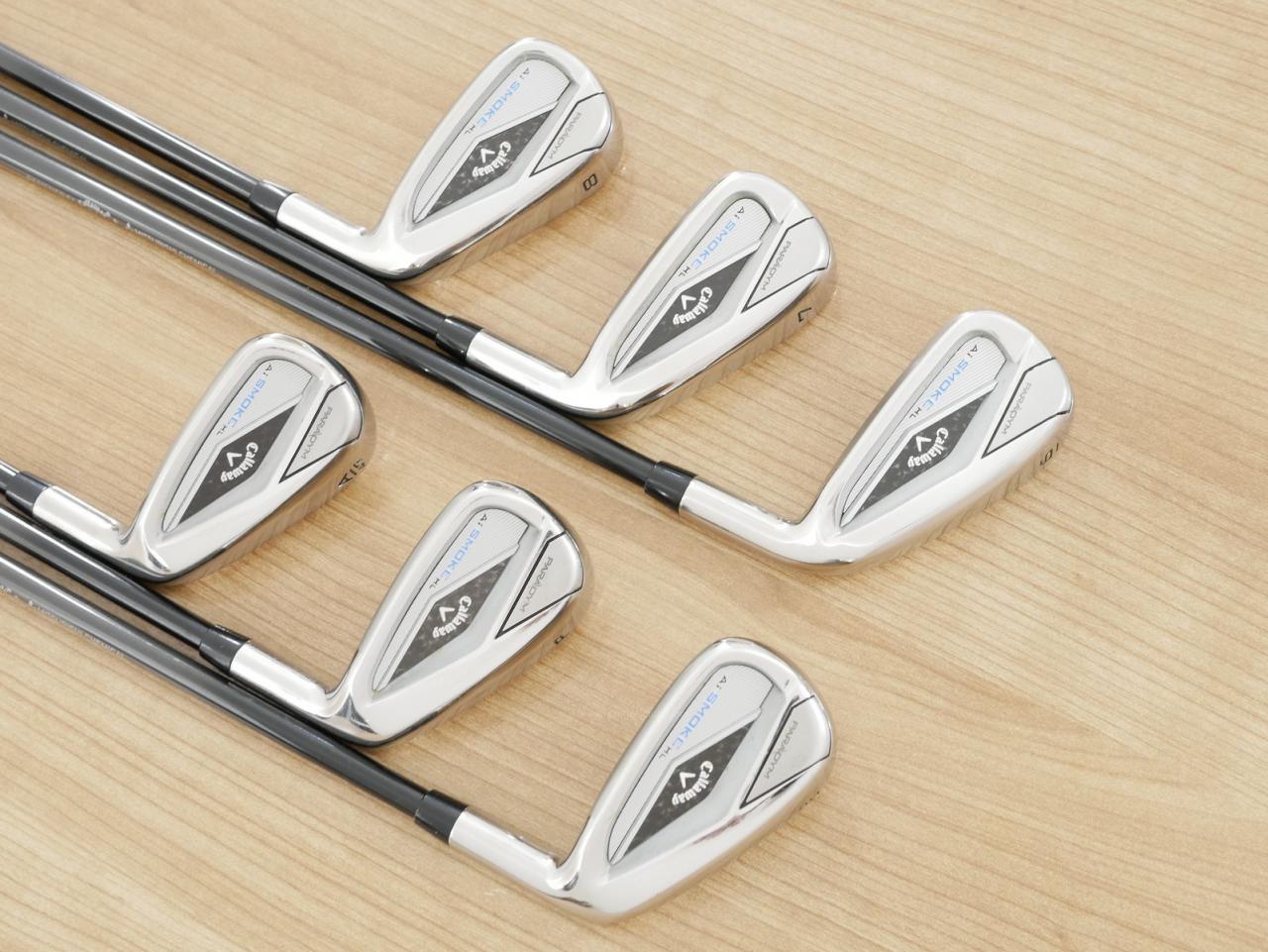 Iron set : Callaway : ชุดเหล็ก Callaway Paradym Ai Smoke HL (ออกปี 2024 ตีง่ายมาก ไกล Japan Spec.) มีเหล็ก 6-Pw,Aw (6 ชิ้น) ก้านกราไฟต์ Mitsubishi TENSEI 50 Flex R
