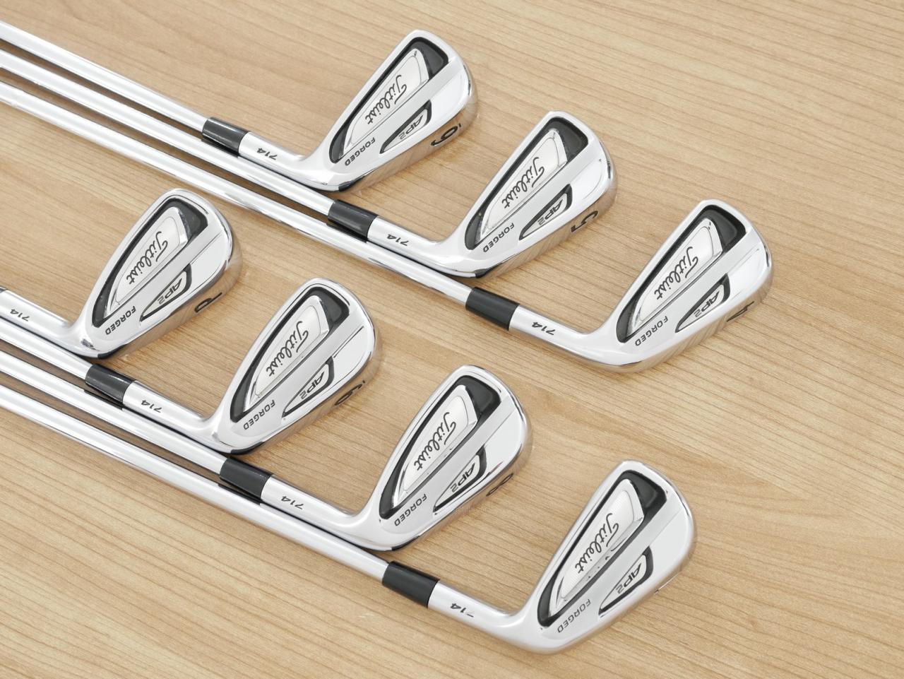 Iron set : Titleist : ชุดเหล็ก Titleist AP2 714 Forged มีเหล็ก 4-Pw (7 ชิ้น) ก้านเหล็ก NS Pro 950 Flex R