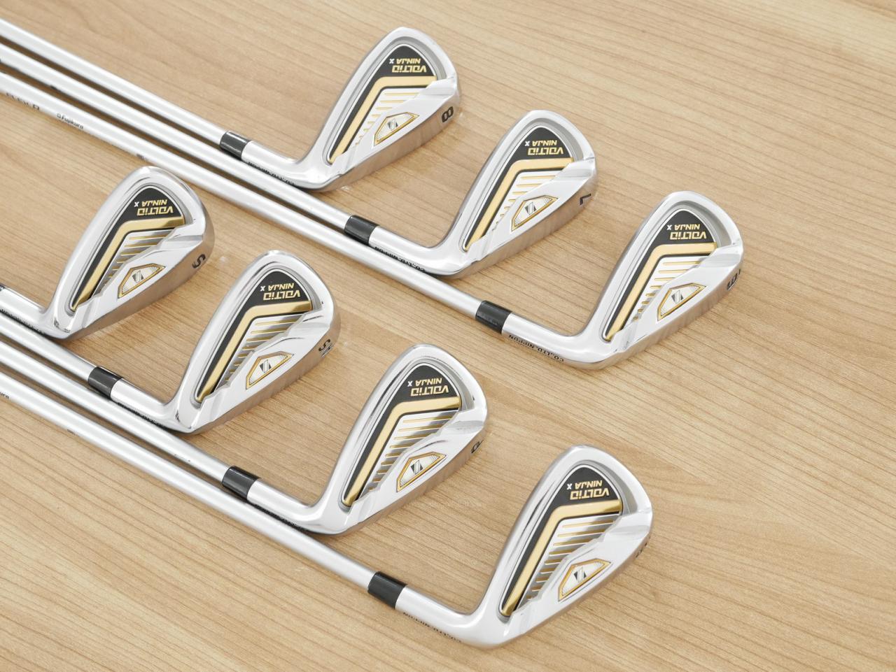 Iron set : Katana : ชุดเหล็ก Katana Voltio NINJA X (ออกปี 2020 หน้าเด้ง ตีไกลมากๆ) มีเหล็ก 6-Pw,As,Sw (7 ชิ้น) ก้านกราไฟต์ Fujikura Speeder 588 Flex R
