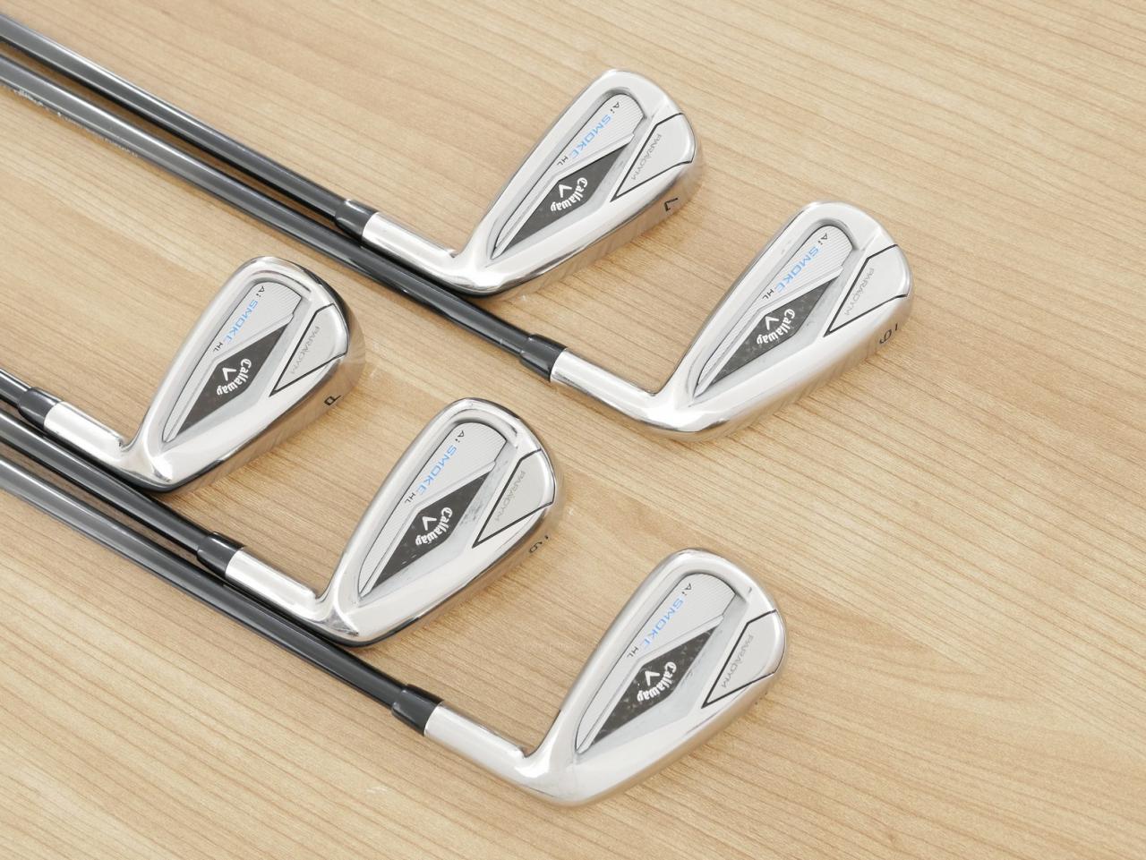 Iron set : Callaway : ชุดเหล็ก Callaway Paradym Ai Smoke HL (ออกปี 2024 ตีง่ายมาก ไกล Japan Spec.) มีเหล็ก 6-Pw (5 ชิ้น) ก้านกราไฟต์ Mitsubishi TENSEI 50 Flex S