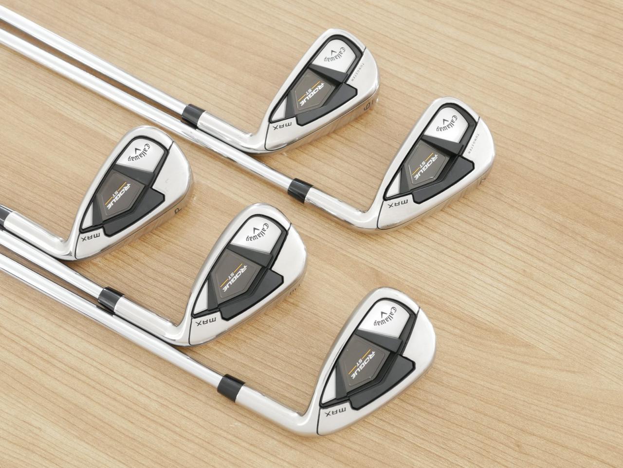 Iron set : Callaway : ชุดเหล็ก Callaway Rogue ST Max (ออกปี 2022 ตีง่าย ไกลมาก) มีเหล็ก 6-Pw (5 ชิ้น) ก้านเหล็ก NS Pro Zelos 7 Flex S