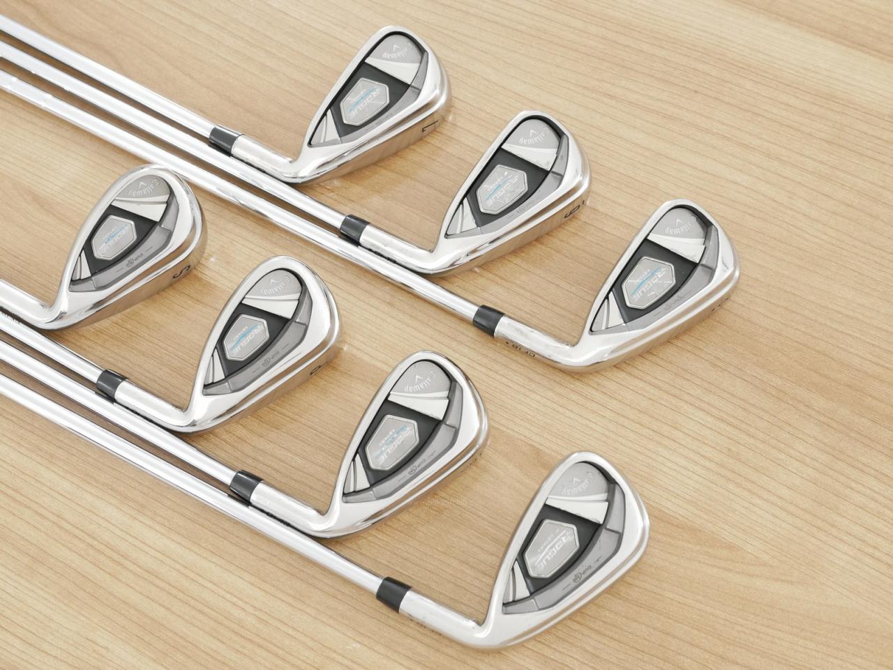 Iron set : Callaway : ชุดเหล็ก Callaway Rogue Star CF18 (ออกปี 2018 ตีง่าย ไกลมากๆ) มีเหล็ก 5-Pw,Sw (7 ชิ้น) ก้านเหล็ก NS Pro ZELOS 7 Flex S