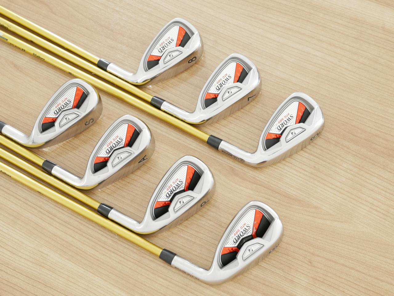 Iron set : Katana : ชุดเหล็ก Katana Sword ATC-589a (หน้าเด้ง) มีเหล็ก 6-Pw,Aw,Sw (7 ชิ้น) ก้านกราไฟต์ Fujikura Speeder 589 Flex R