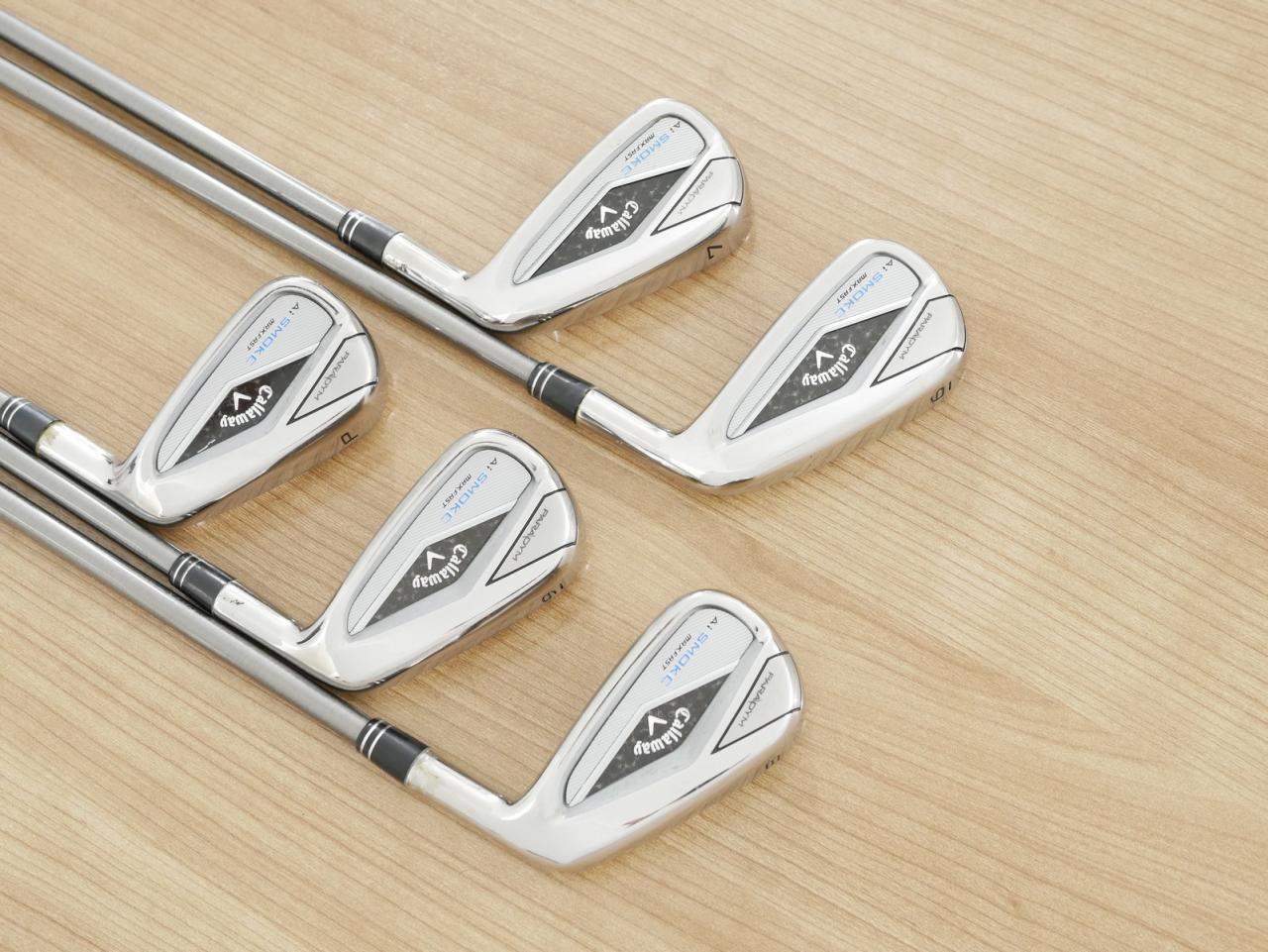 Iron set : Callaway : ชุดเหล็ก Callaway Paradym Ai Smoke Max Fast (ออกปี 2024 ตีง่ายมาก ไกล Japan Spec.) มีเหล็ก 6-Pw (5 ชิ้น) ก้าน Steelfiber i70 Flex R