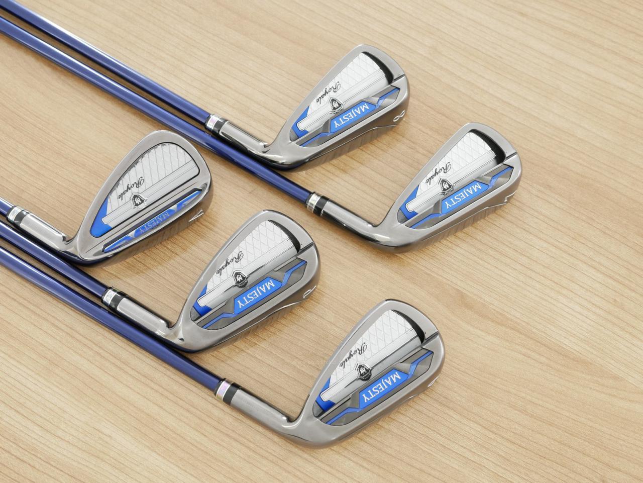 Iron set : Maruman : ชุดเหล็ก Maruman Majesty Royale (รุ่นท๊อปสุด ออกปี 2024 ของใหม่ 9 หมื่นบาท) มีเหล็ก 7-Pw,Aw (5 ชิ้น เบอร์ 7 ตีระยะเท่าเบอร์ 6 ของรุ่นอื่น) ก้านกราไฟต์ Flex R2