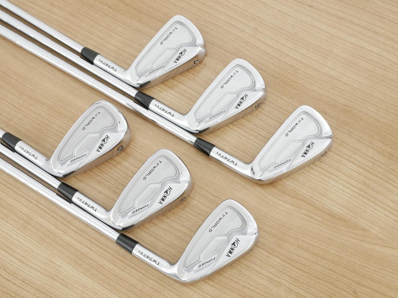 Iron set : Honma : ชุดเหล็ก Honma Tour World TW747Vx Forged (ปี 2019) มีเหล็ก 5-10 (6 ชิ้น) ก้านเหล็ก NS Pro Modus 130 Flex S