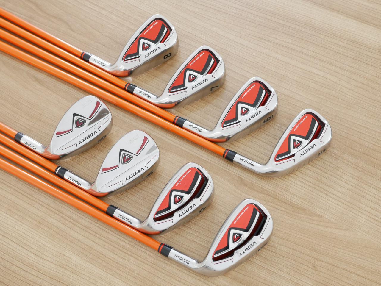 Iron set : Maruman : ชุดเหล็ก Maruman Red-V II (ใบใหญ่ ตีง่าย ไกล) มีเหล็ก 5-Pw,Aw,Sw (8 ชิ้น) ก้านกราไฟต์ Flex S
