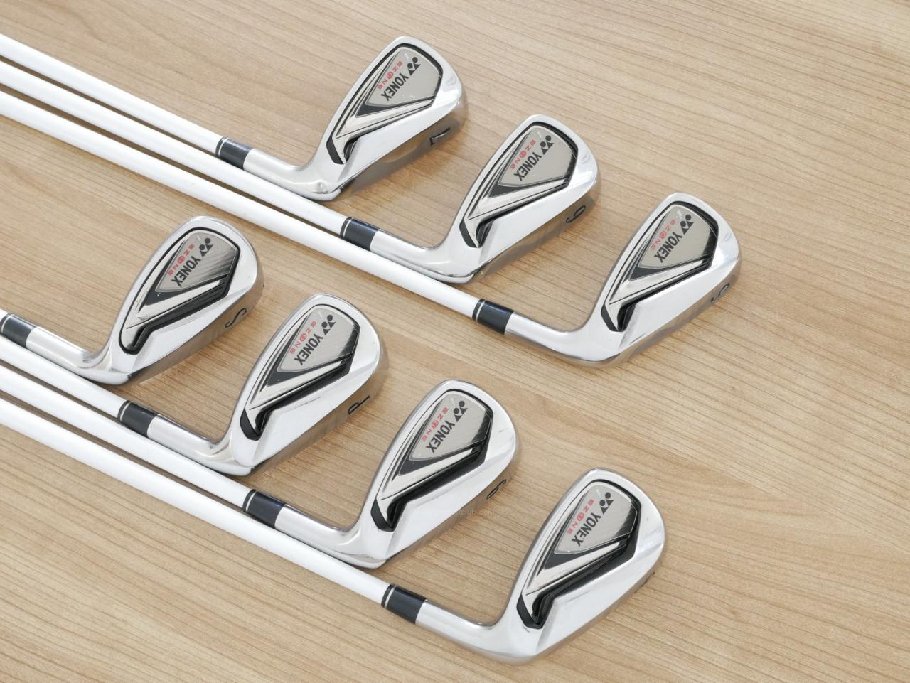 Iron set : Yonex : ชุดเหล็ก Yonex i E-Zone (หน้าเด้ง ตีไกล) มีเหล็ก 5-Pw,Sw (7 ชิ้น) ก้านกราไฟต์ Flex SR