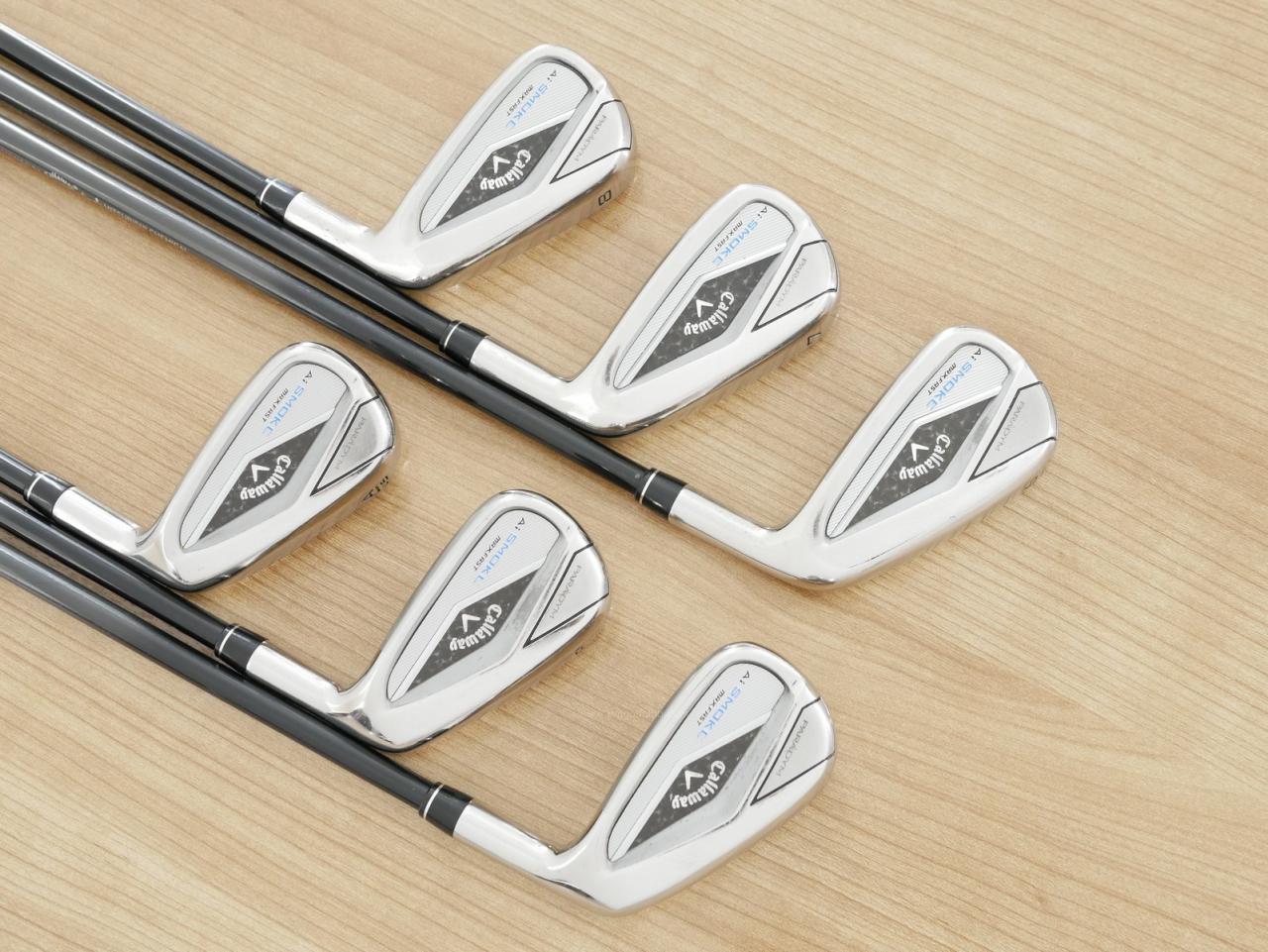 Iron set : Callaway : ชุดเหล็ก Callaway Paradym Ai Smoke Max Fast (ออกปี 2024 ตีง่ายมาก ไกล Japan Spec.) มีเหล็ก 6-Pw,Aw (6 ชิ้น) ก้านกราไฟต์ Fujikura TENSEI 40 Flex R
