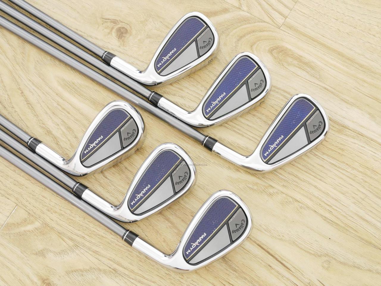 Iron set : Callaway : ชุดเหล็ก Callaway Paradym (รุ่นล่าสุด ออกปี 2023 Japan Spec.) มีเหล็ก 6-Pw,Aw (6 ชิ้น) ก้านกราไฟต์ Fujikura MC 70 Flex R