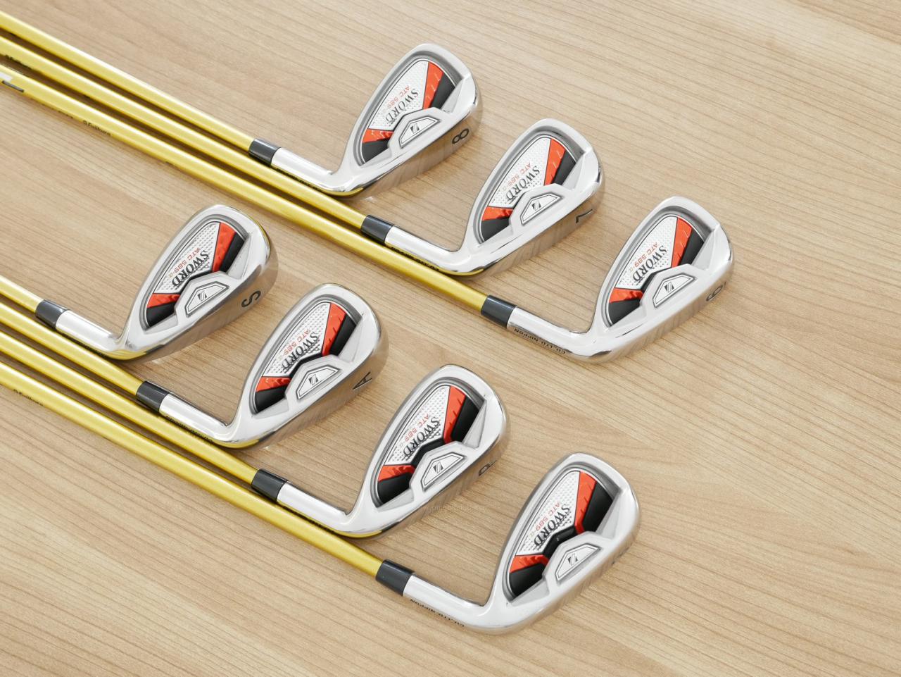 Iron set : Katana : ชุดเหล็ก Katana Sword ATC-589a (หน้าเด้ง) มีเหล็ก 6-Pw,Aw,Sw (7 ชิ้น) ก้านกราไฟต์ Fujikura Speeder 589 Flex SR
