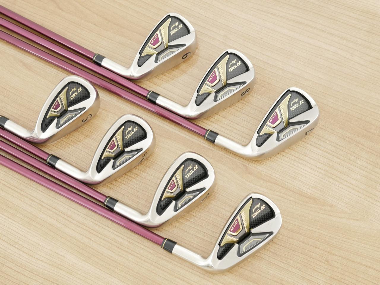 Iron set : Yonex : ชุดเหล็ก Yonex Royal DTP (ออกปี 2016 ท๊อปสุด ก้านดีมาก หน้าเด้ง ตีไกลสุดๆ) มีเหล็ก 7-Pw,Aw,As,Sw (7 ชิ้น) ก้านกราไฟต์ Flex SR