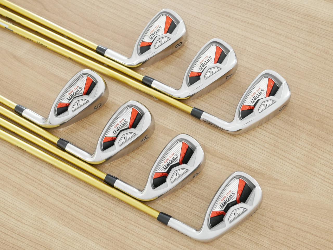 Iron set : Katana : ชุดเหล็ก Katana Sword ATC-589a (หน้าเด้ง) มีเหล็ก 6-Pw,Aw,Sw (7 ชิ้น) ก้านกราไฟต์ Fujikura Speeder 589 Flex SR