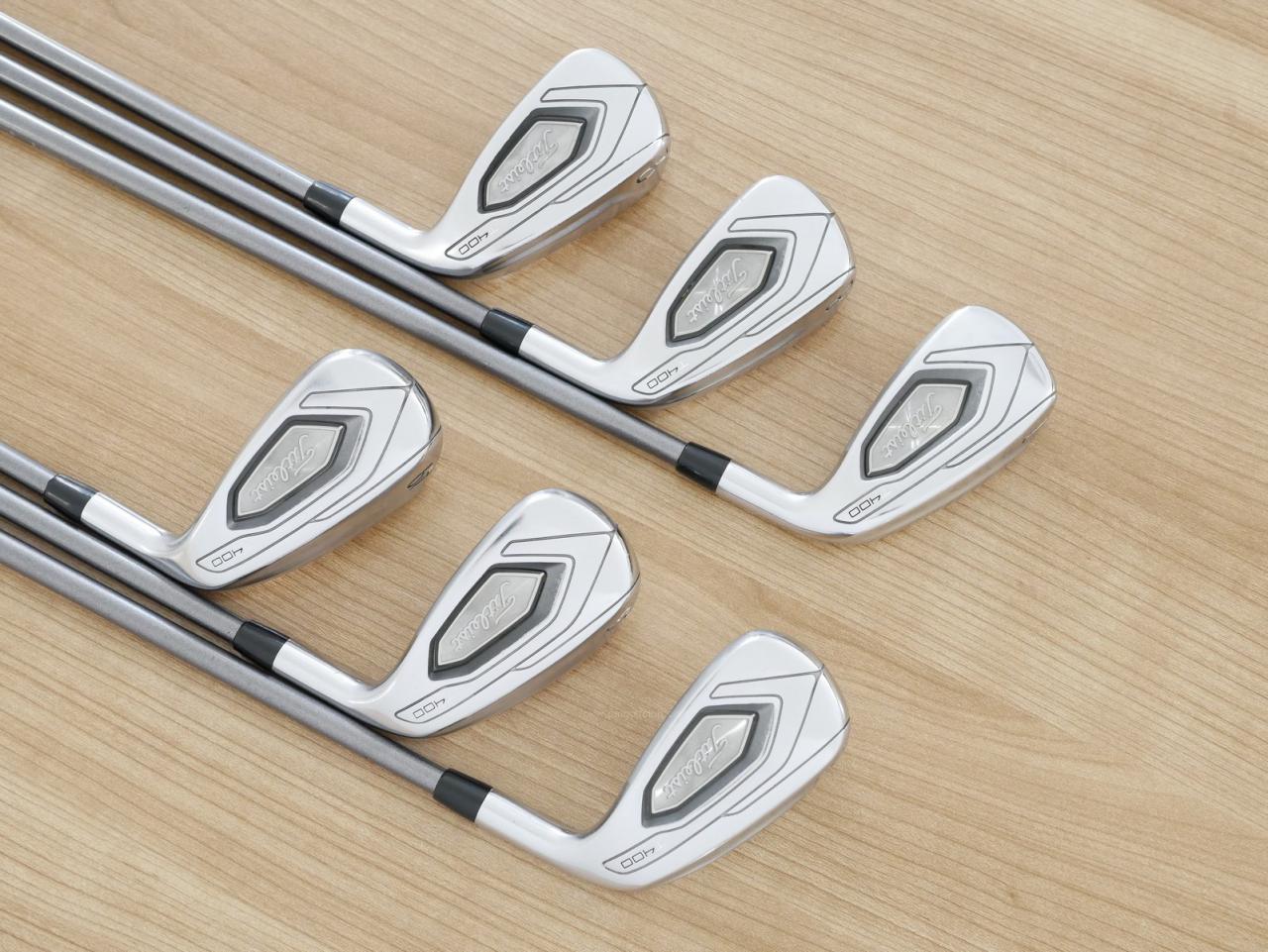 Iron set : Titleist : ชุดเหล็ก Titleist T400 (ตีง่ายที่สุด ไกลที่สุด ออกปี 2020) มีเหล็ก 7-Pw,43,49 (6 ชิ้น) ก้านกราไฟต์ Mitsubishi TENSEI 50 Flex R