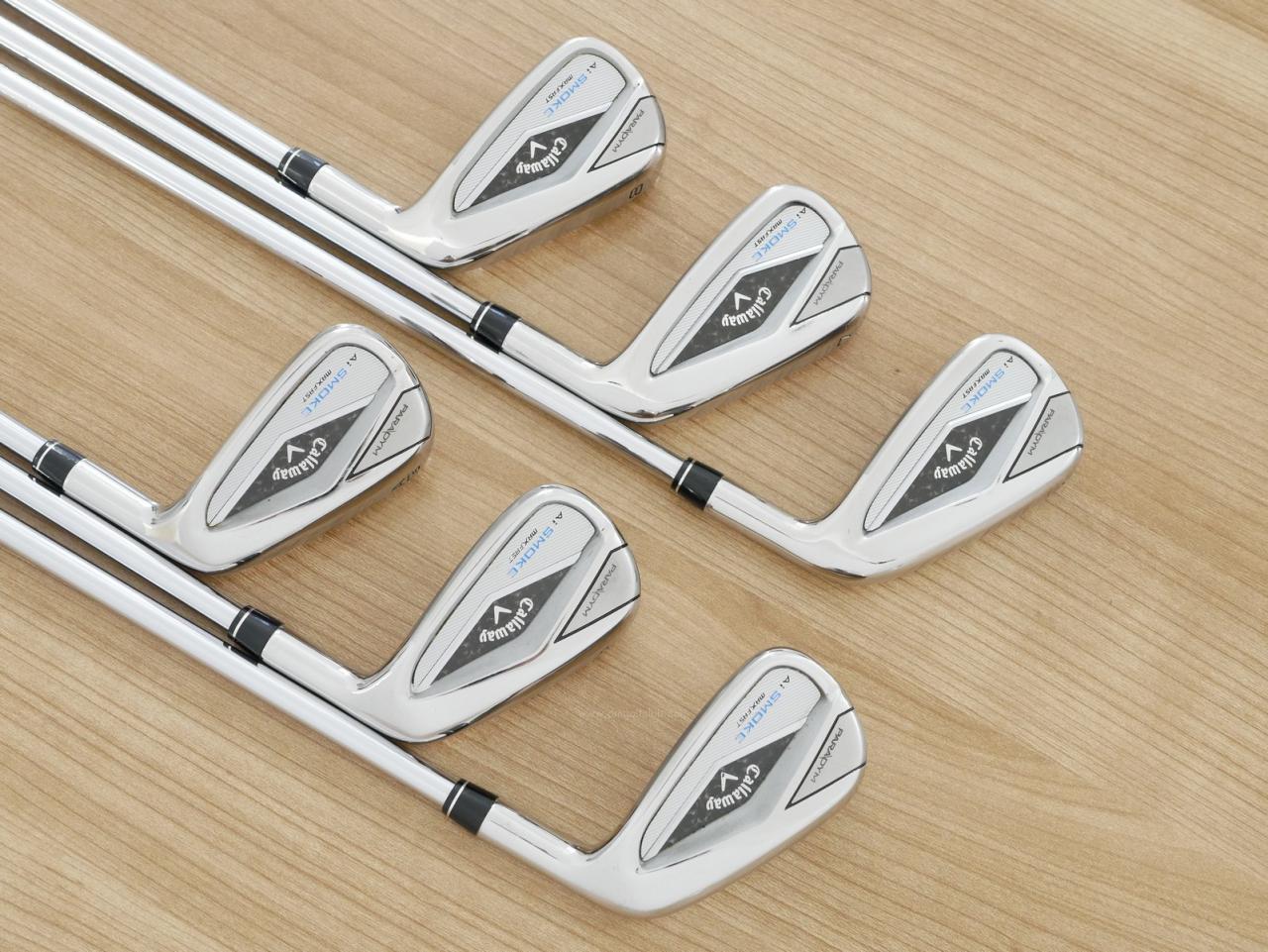 Iron set : Callaway : ชุดเหล็ก Callaway Paradym Ai Smoke Max Fast (ออกปี 2024 ตีง่ายมาก ไกล Japan Spec.) มีเหล็ก 6-Pw,Aw (6 ชิ้น) ก้านเหล็ก NS Pro ZELOS 7 Flex S
