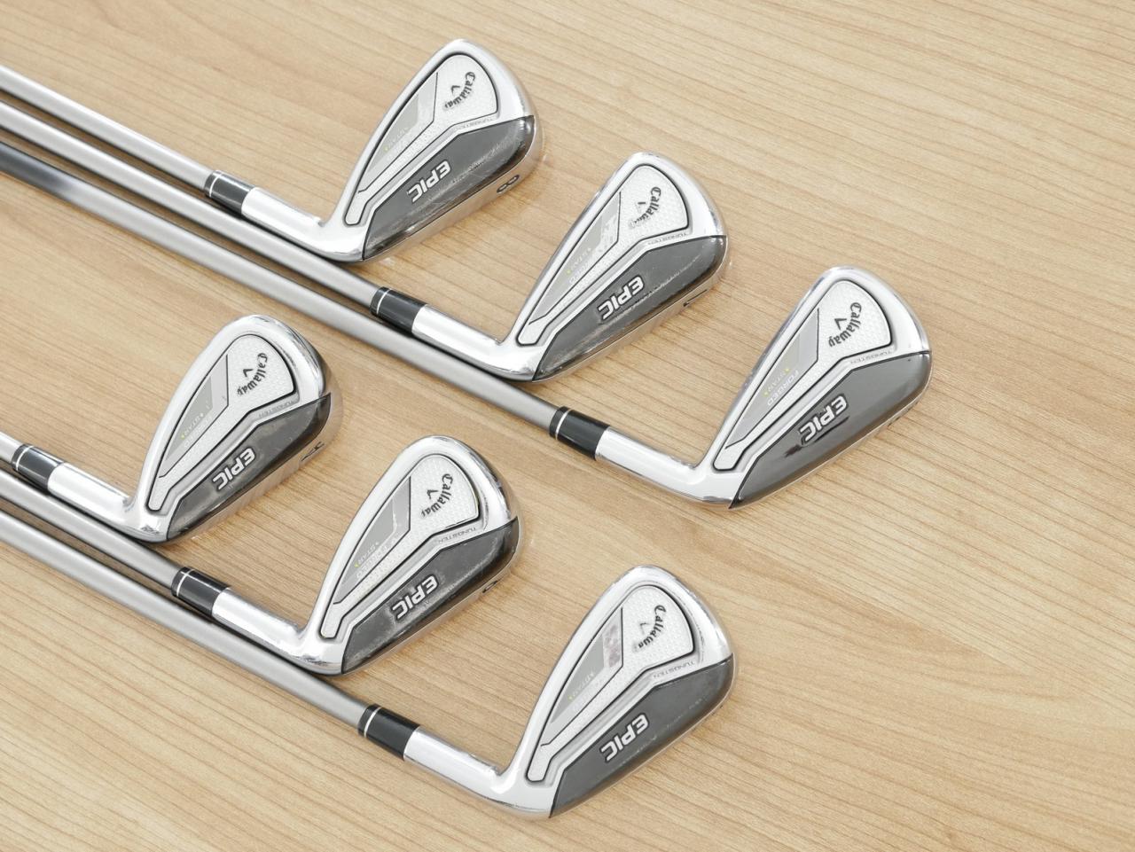 Iron set : Callaway : ชุดเหล็ก Callaway EPIC Forged Star (รุ่นท้อปสุด ปี 2020 ตีไกลกว่าปกติ 2 เบอร์) มีเหล็ก 6-Pw,Aw (6 ชิ้น) ก้านกราไฟต์ Fujikura Speeder Evolution Flex R