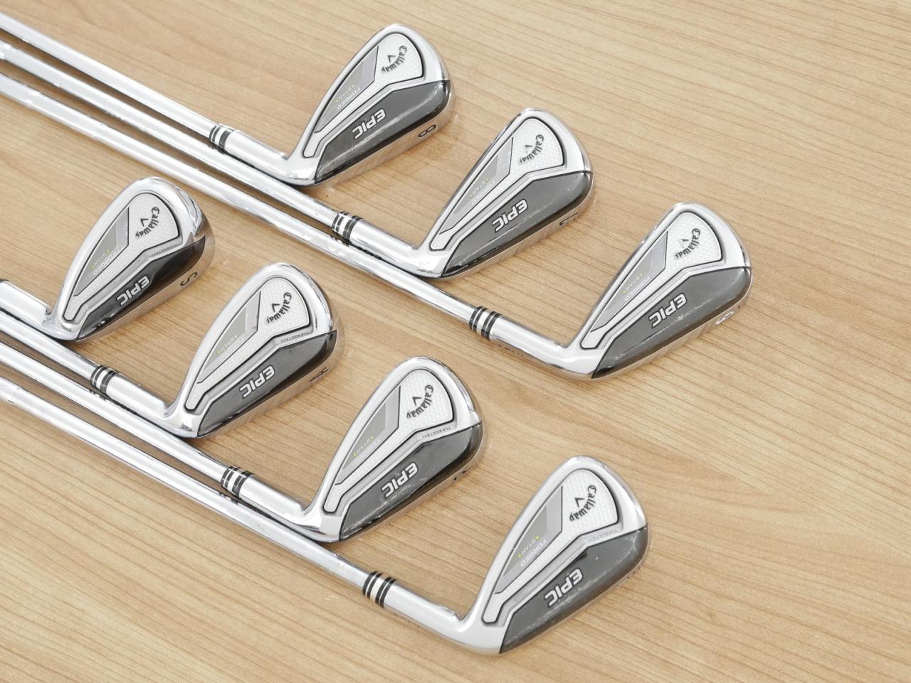 Iron set : Callaway : ชุดเหล็ก Callaway EPIC Forged Star (รุ่นท้อปสุด ปี 2020 ตีไกลกว่าปกติ 2 เบอร์) มีเหล็ก 6-Pw,Aw,Sw (7 ชิ้น) ก้านเหล็ก NS Pro 950 Flex S