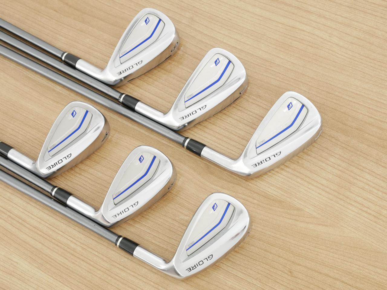 Iron set : Taylormade : ชุดเหล็ก Taylormade Gloire F2 Forged (รุ่นท๊อปสุด Japan Spec. ออกปี 2017) มีเหล็ก 6-Pw,Aw (6 ชิ้น) ก้านกราไฟต์ Flex R