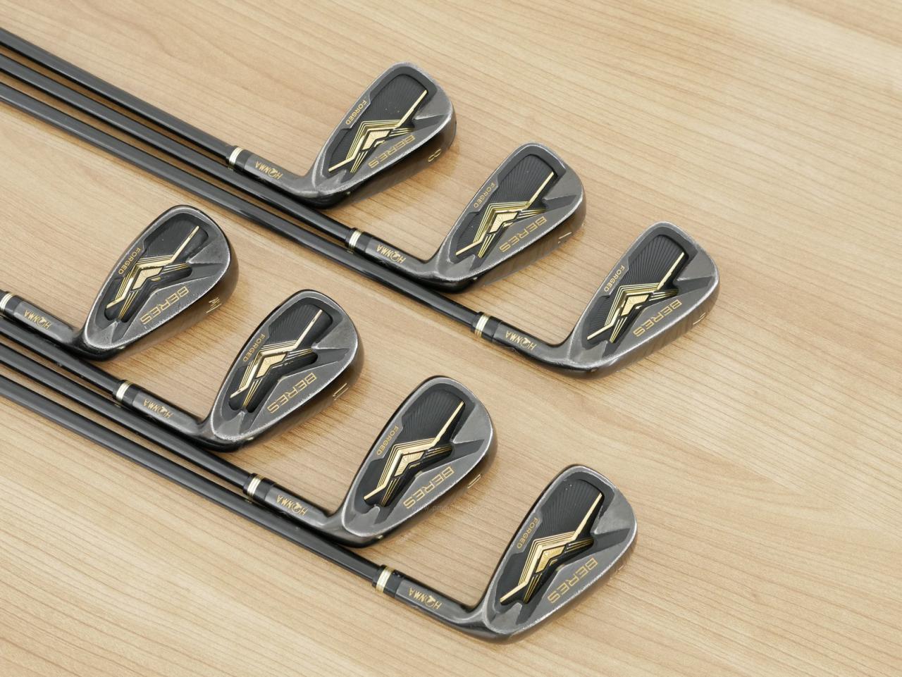 Iron set : Honma : ชุดเหล็ก Honma Beres Black Forged (ออกปี 2022 สวยมากๆ) มีเหล็ก 6-11,Aw (7 ชิ้น เทียบเท่า 5-Pw,Aw) ก้าน ARMRQ MX Flex SR