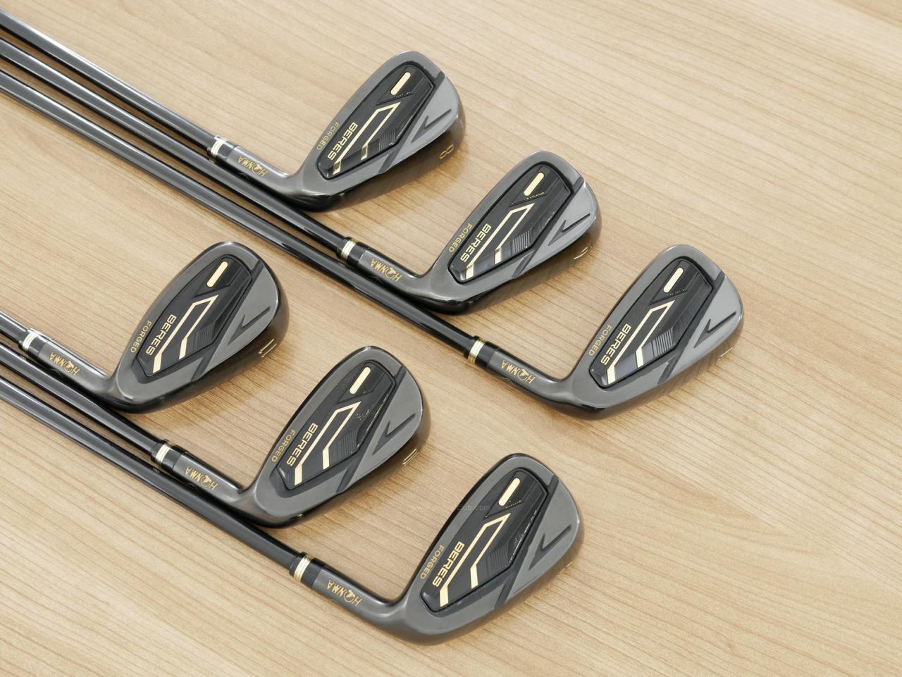 Iron set : Honma : ชุดเหล็ก Honma Beres 09 Forged Black (รุ่นล่าสุด ออกปี 2024 สวยมากๆ) มีเหล็ก 6-11 (6 ชิ้น เทียบเท่า 6-Pw) ก้าน ARMRQ FX Light Flex R