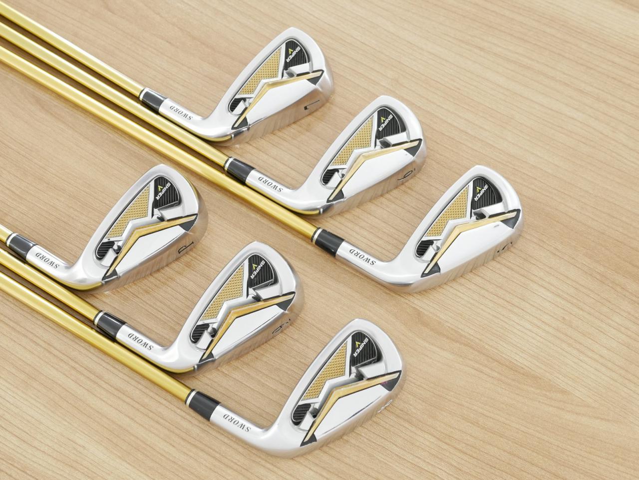 Iron set : Katana : ชุดเหล็ก Katana Sniper V (รุ่นท๊อป ใบใหญ่ ตีง่าย ไกล) มีเหล็ก 5-PW (6 ชิ้น) ก้านกราไฟต์ Sword Gold Flex R