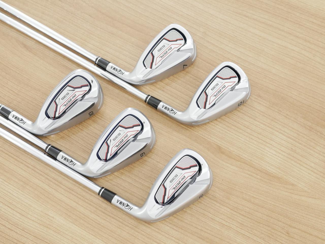 Iron set : Honma : ชุดเหล็ก Honma Bezeal 535 (ปี 2019 รุ่นนี้ใบใหญ่ที่สุดของ Honma) มีเหล็ก 6-10 (5 ชิ้น) ก้านเหล็ก NS Pro 950 Flex R
